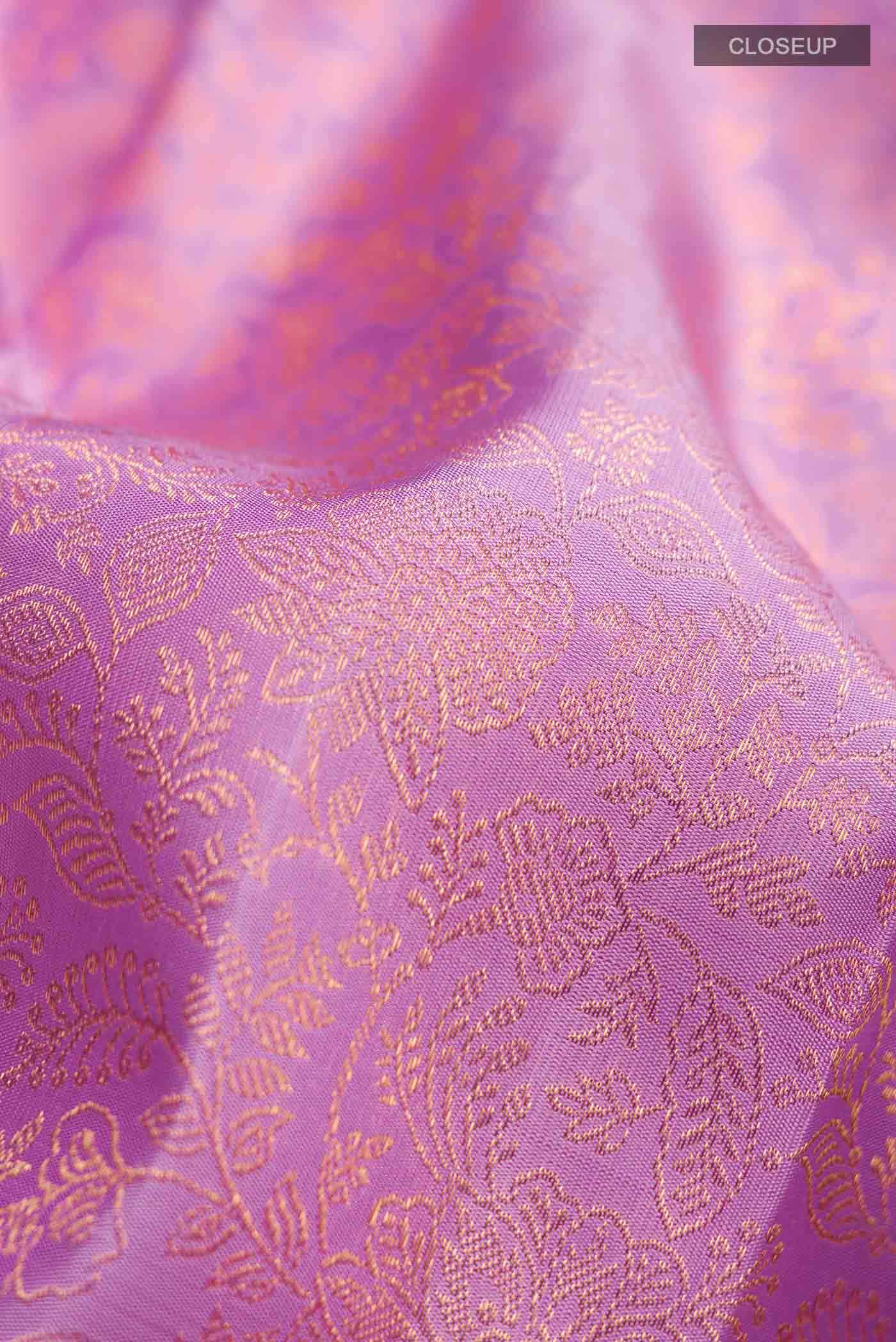 Pink Kanchipuram Silk Saree