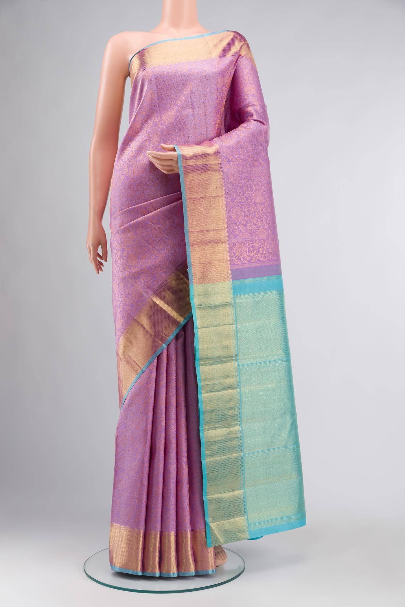 Pink Kanchipuram Silk Saree