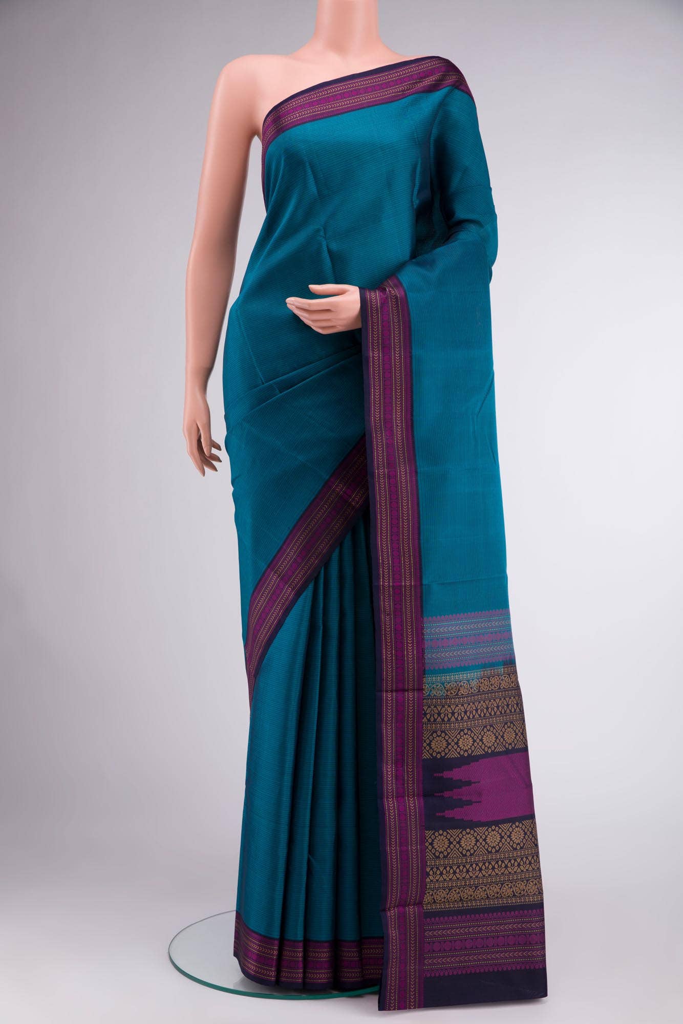 Blue Kanchipuram Silk Saree
