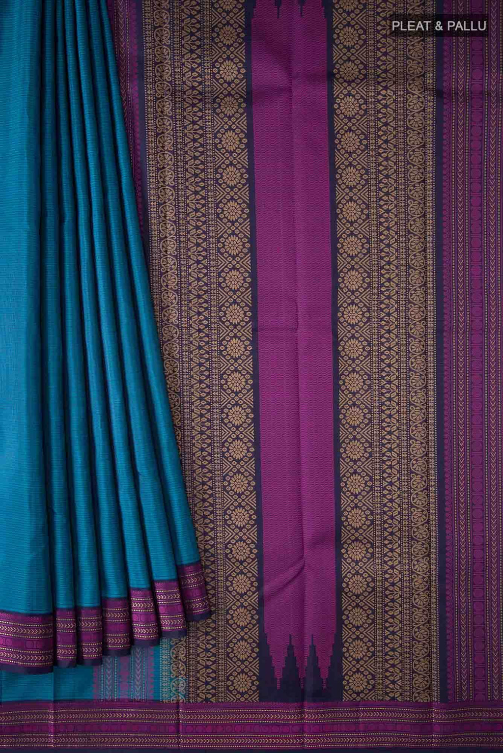 Blue Kanchipuram Silk Saree