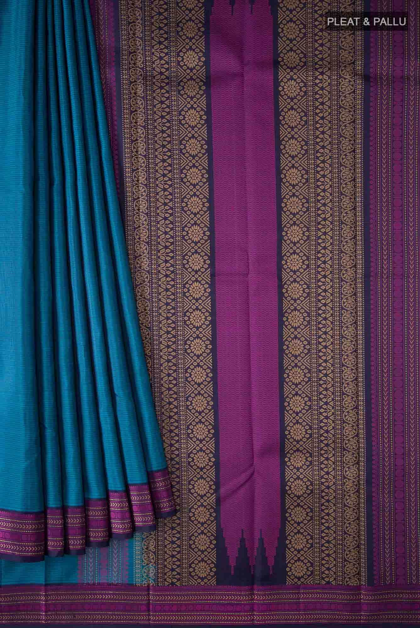 Blue Kanchipuram Silk Saree