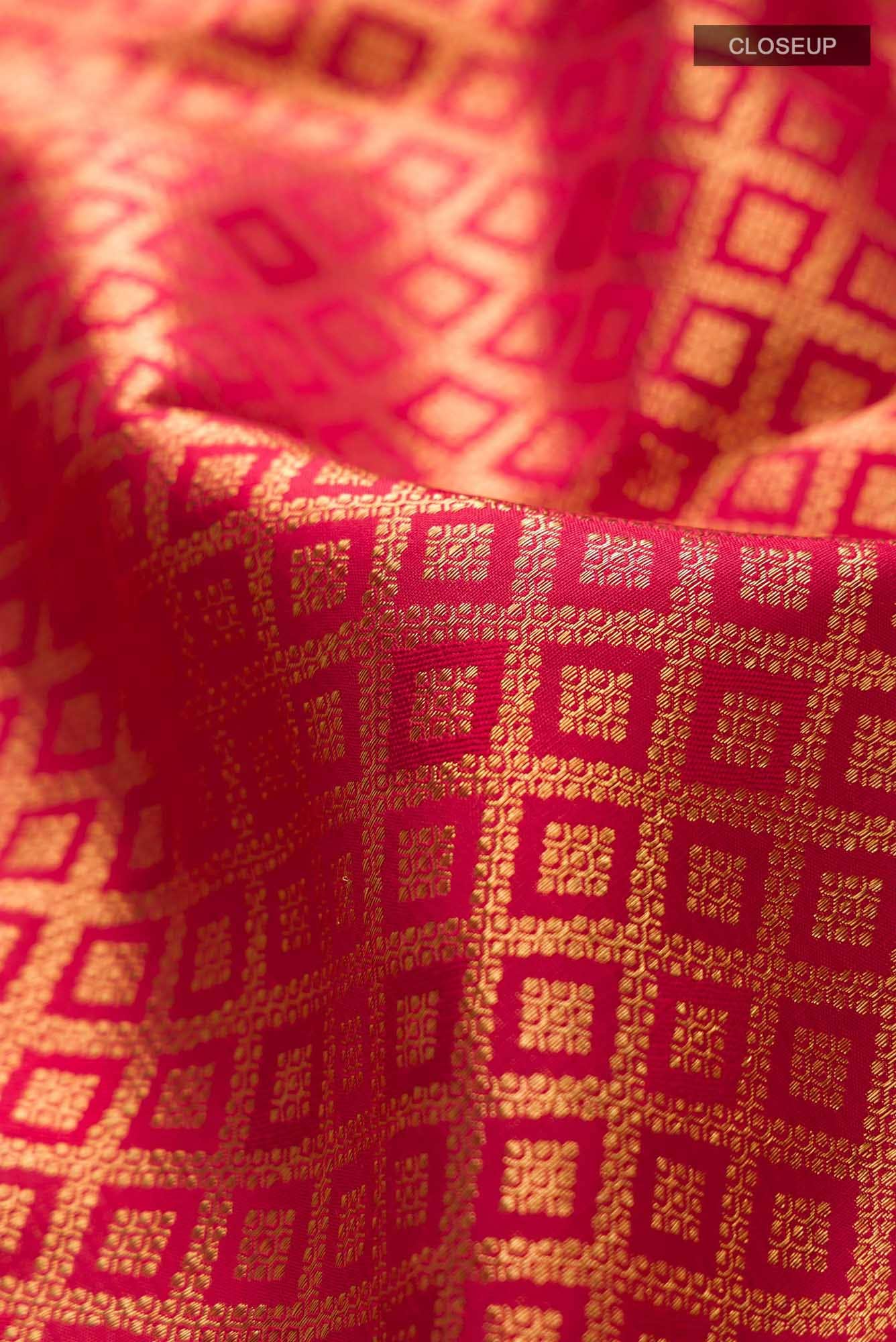 Pure Silk Pure Zari Red Kanchipuram Saree