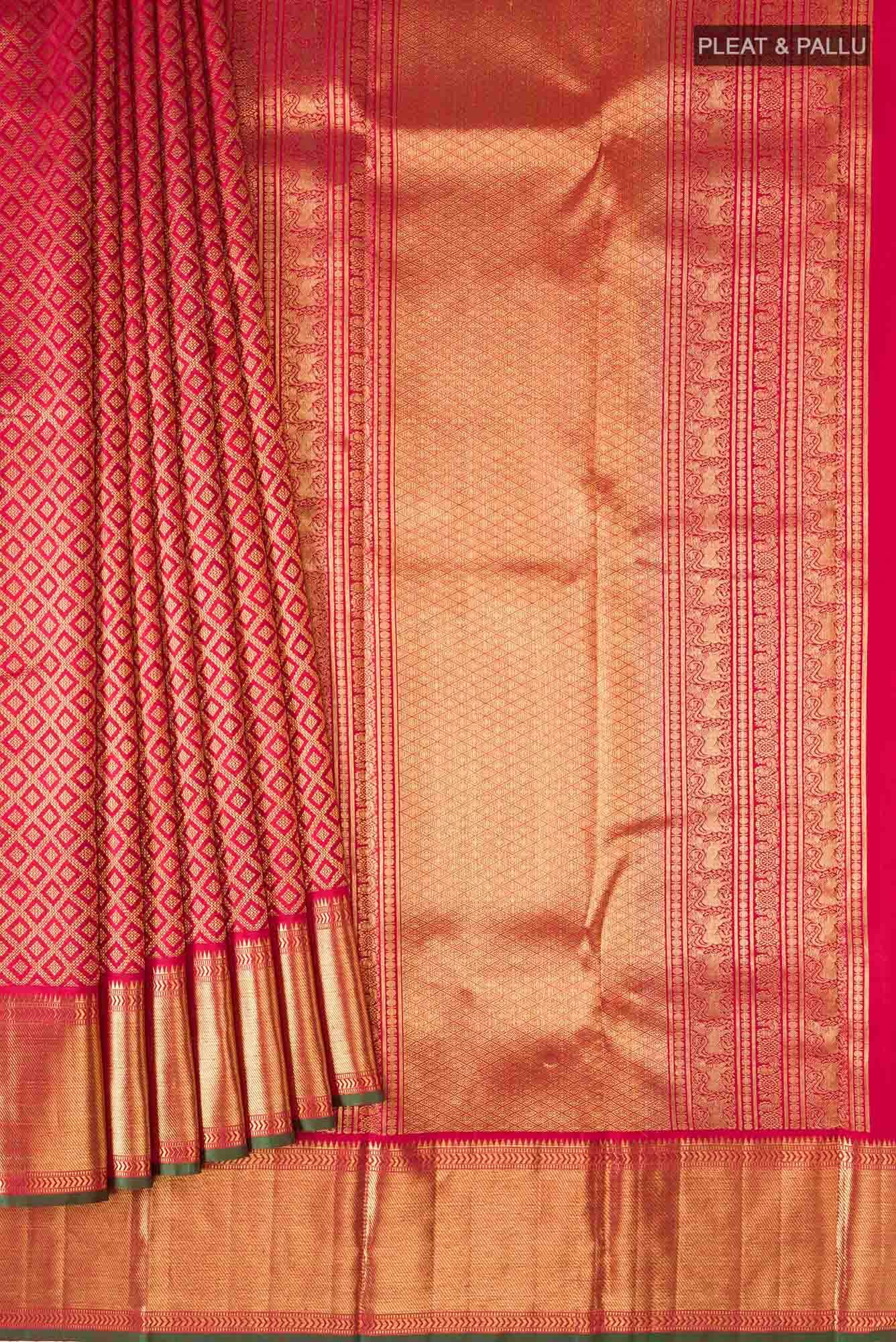 Pure Silk Pure Zari Red Kanchipuram Saree