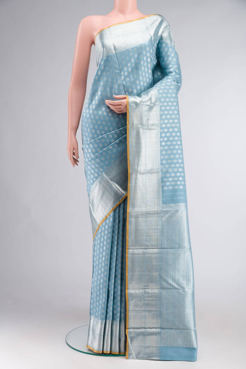 Blue Kanchipuram Silk Saree