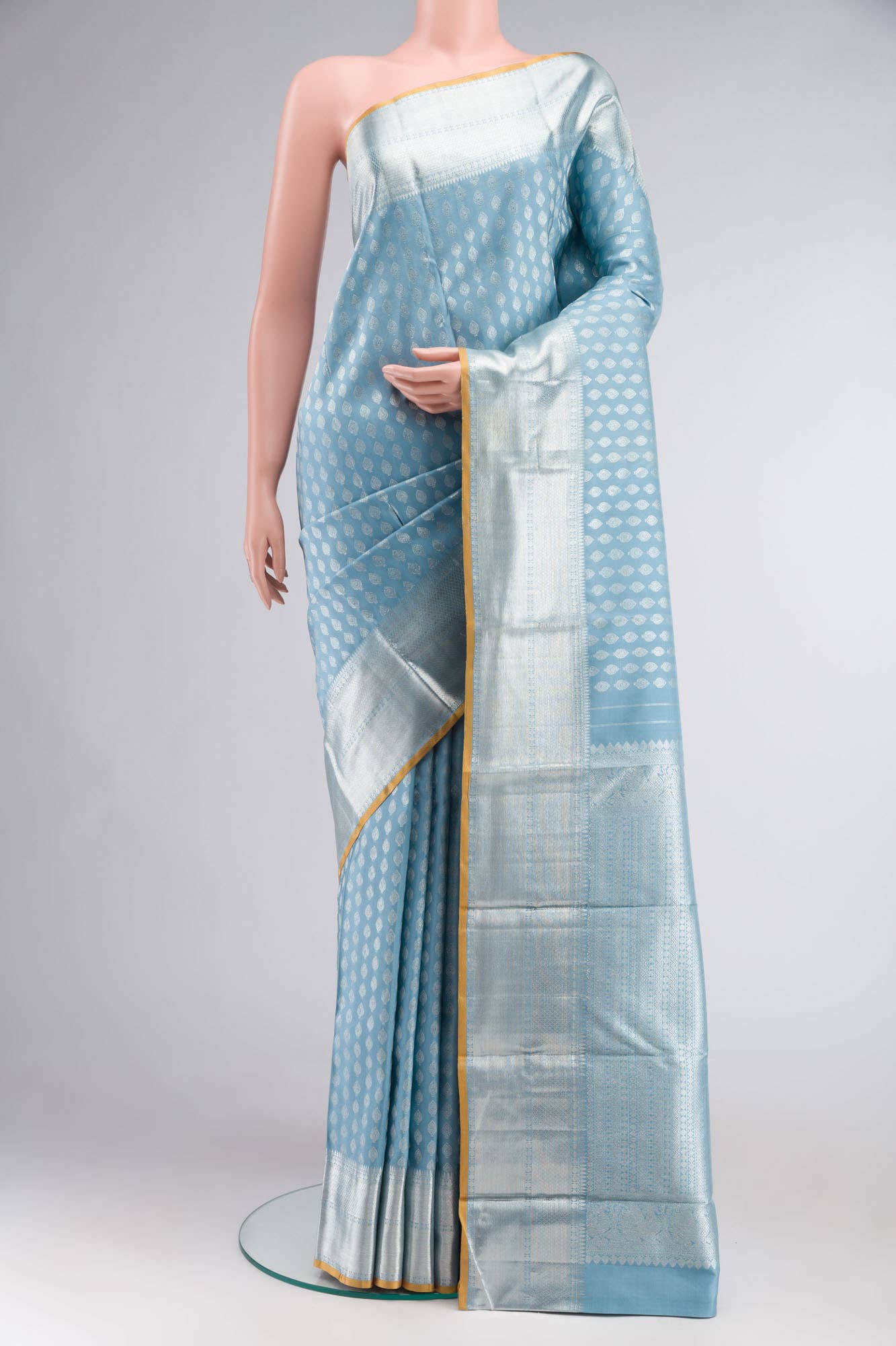 Blue Kanchipuram Silk Saree