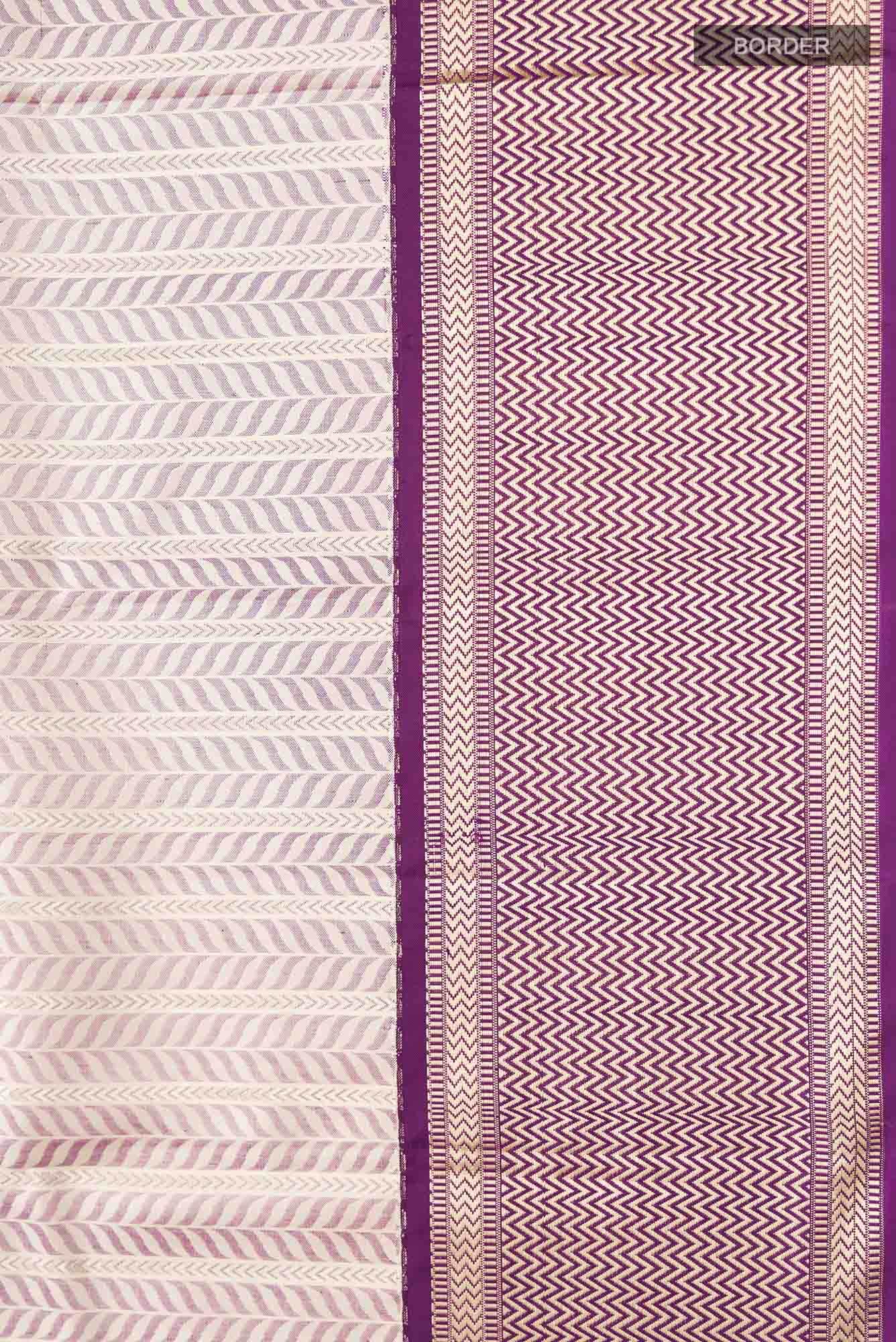 Beige Kanchipuram Silk Saree