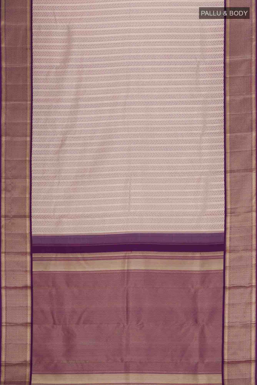 Beige Kanchipuram Silk Saree
