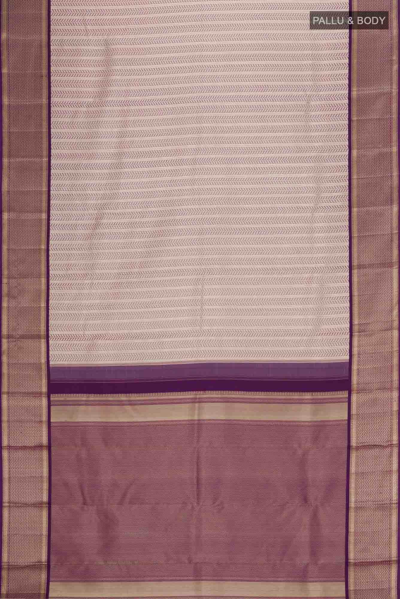 Beige Kanchipuram Silk Saree