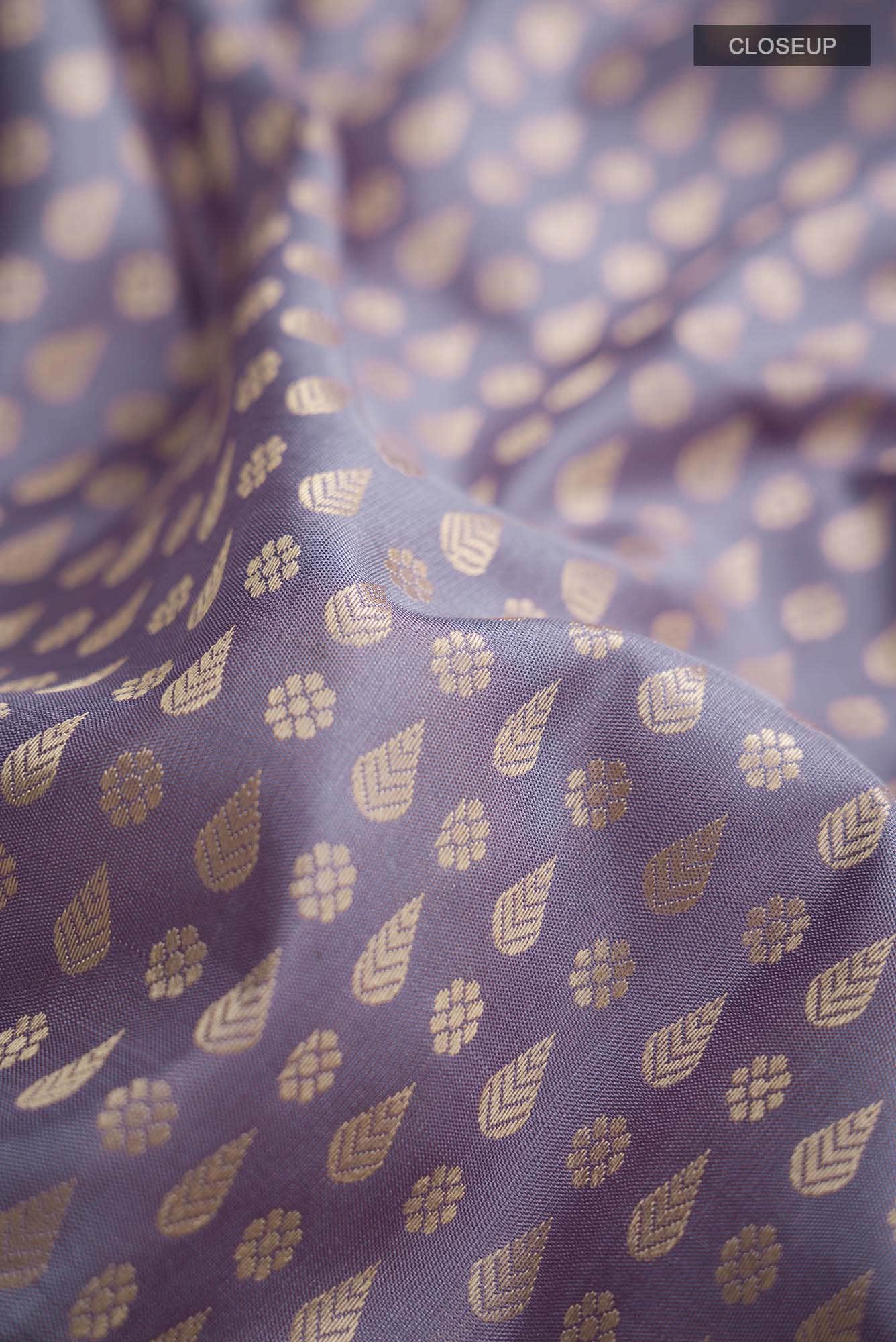 Grey Kanchipuram Silk Saree