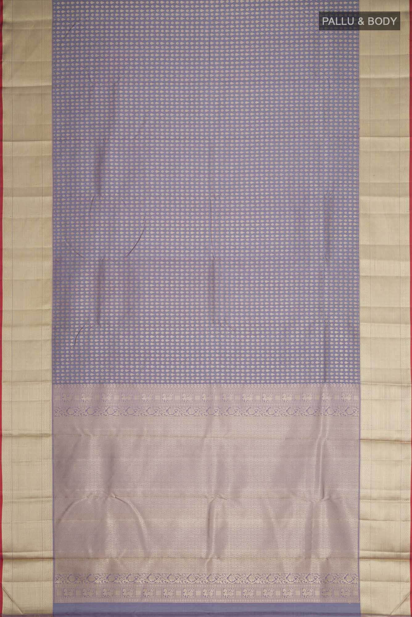 Grey Kanchipuram Silk Saree