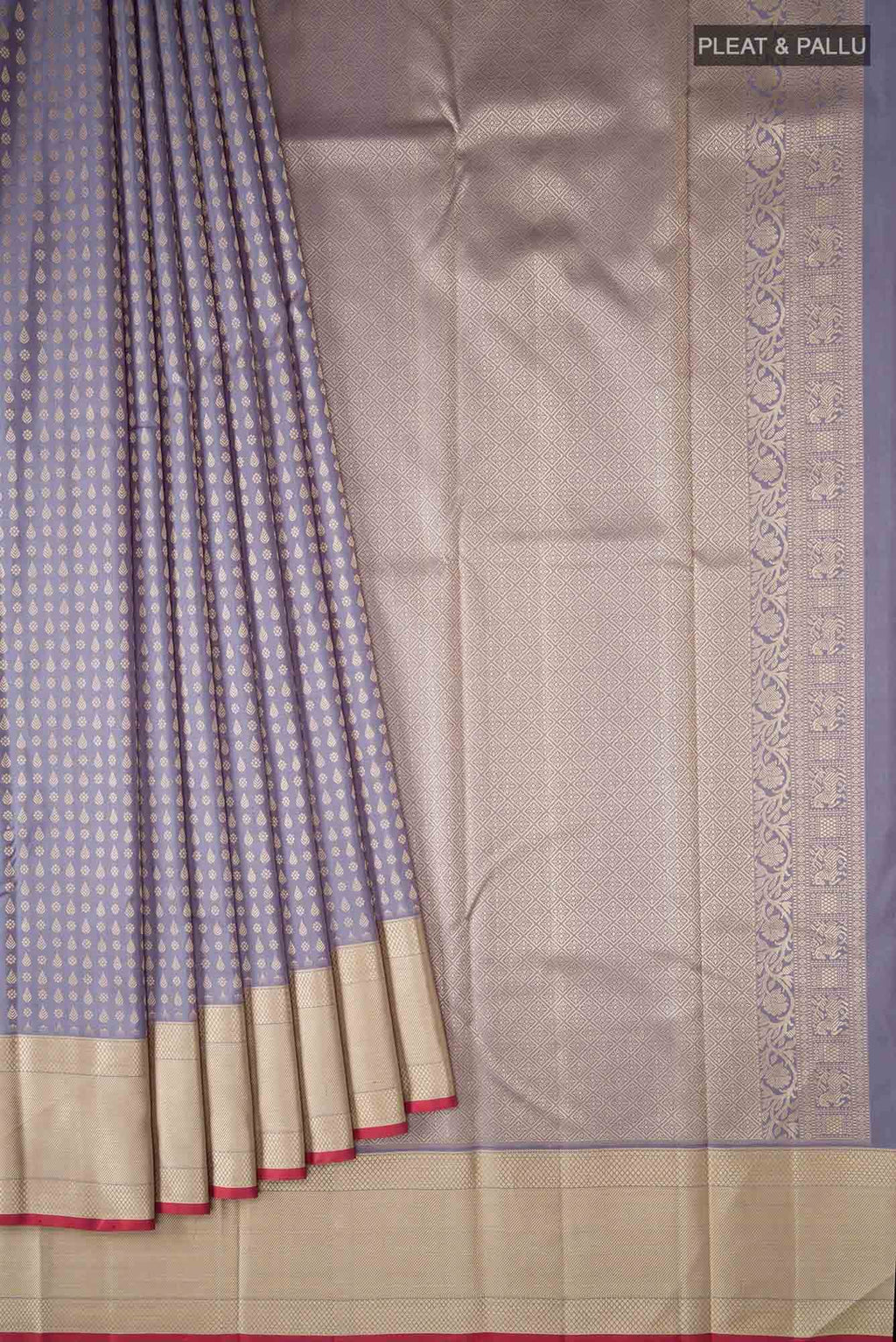 Grey Kanchipuram Silk Saree