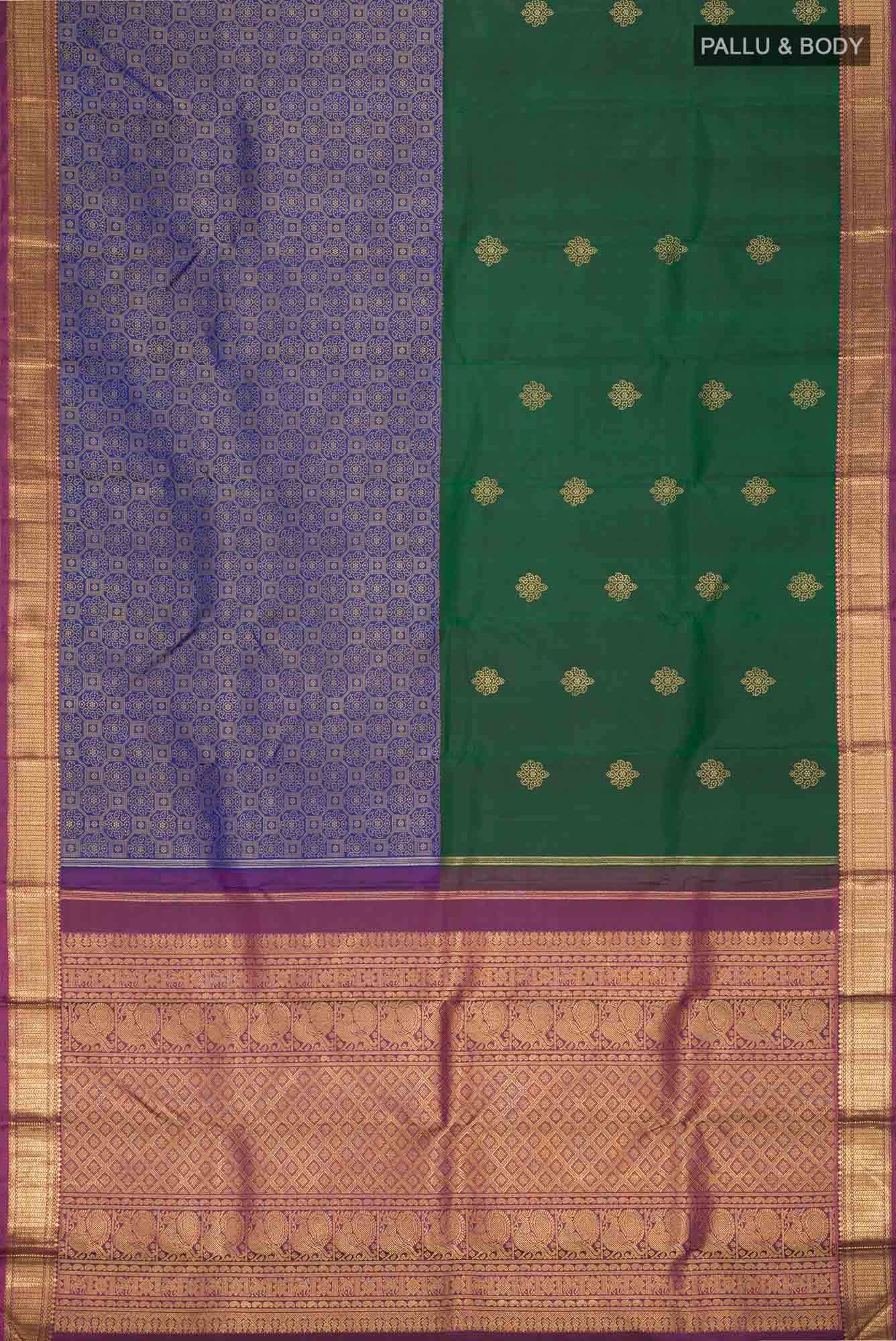 Pure Silk Pure Zari Multi Kanchipuram Saree