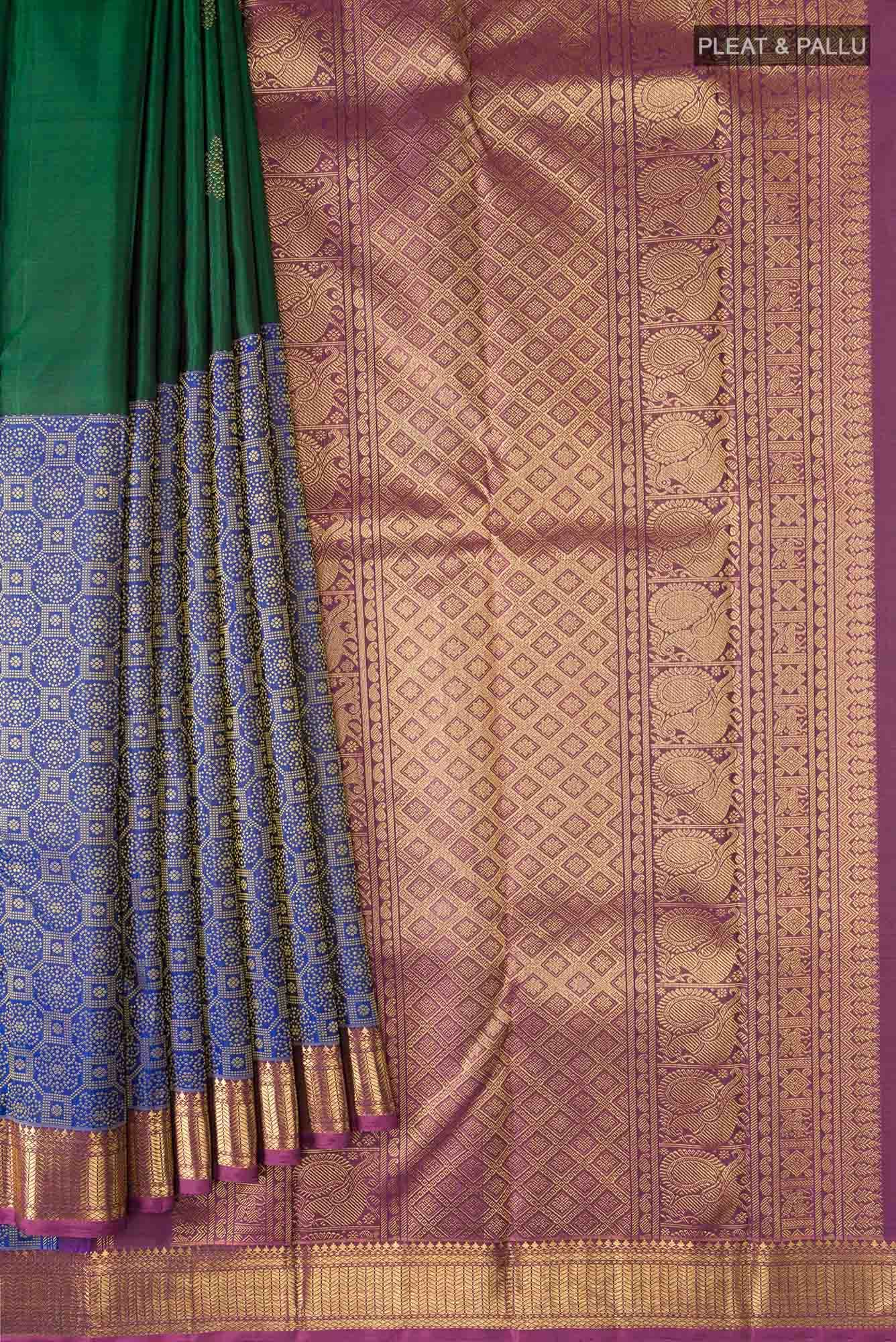 Pure Silk Pure Zari Multi Kanchipuram Saree