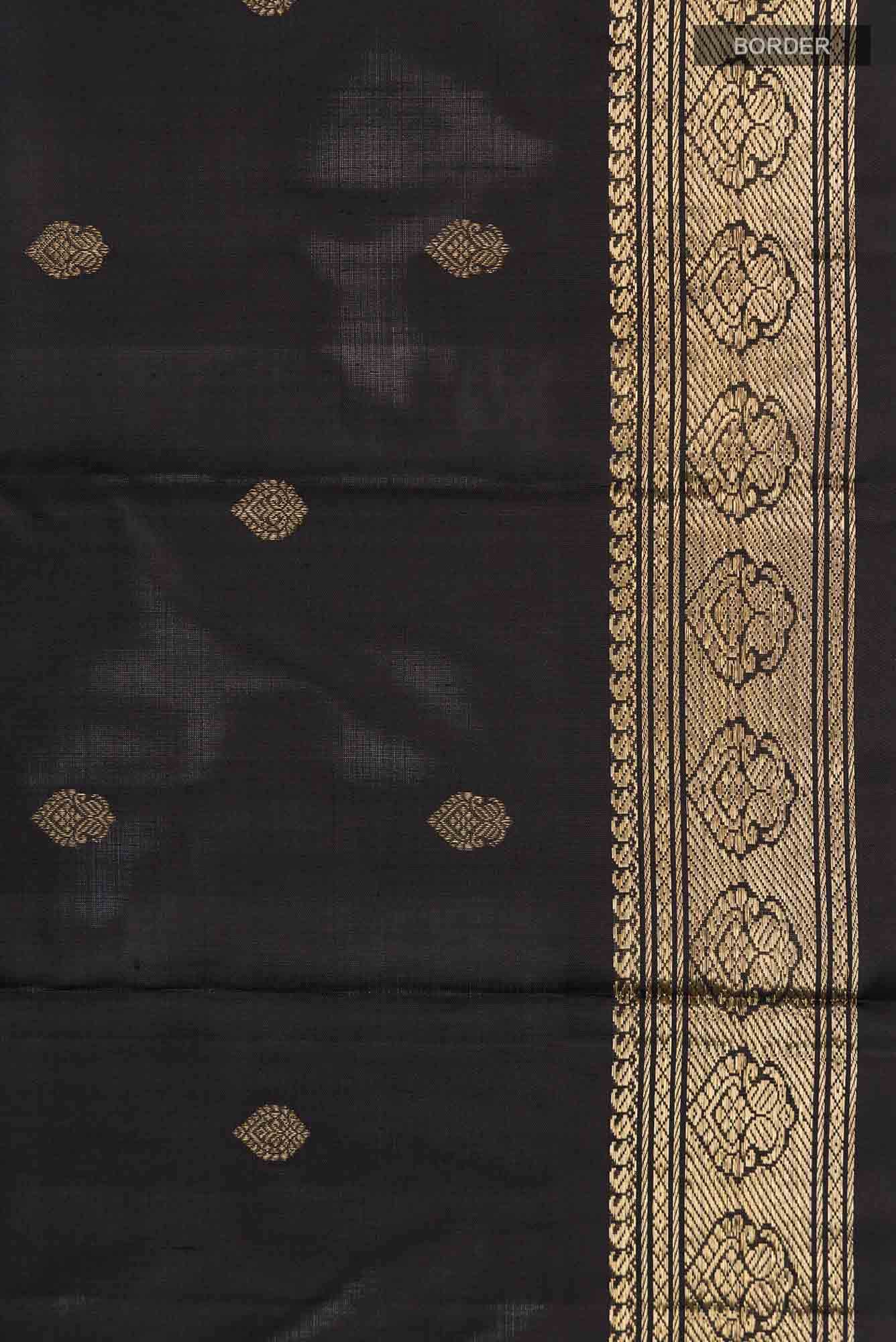 Black Kanchipuram Silk Saree