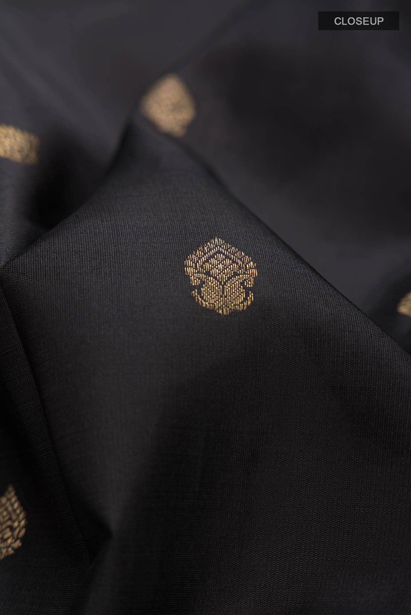 Black Kanchipuram Silk Saree