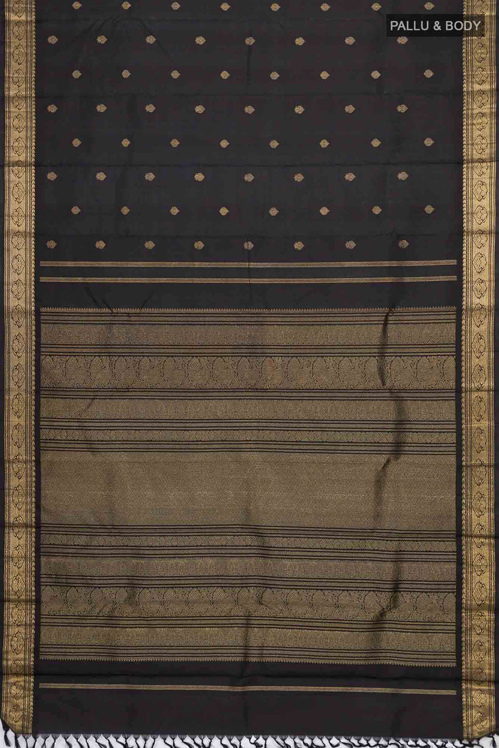 Black Kanchipuram Silk Saree