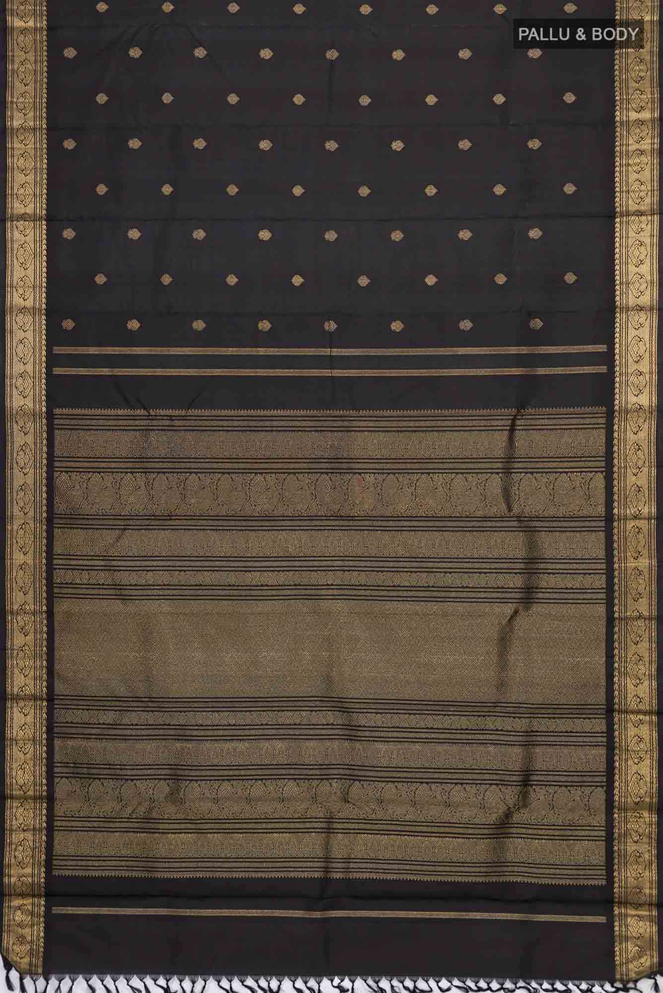 Black Kanchipuram Silk Saree