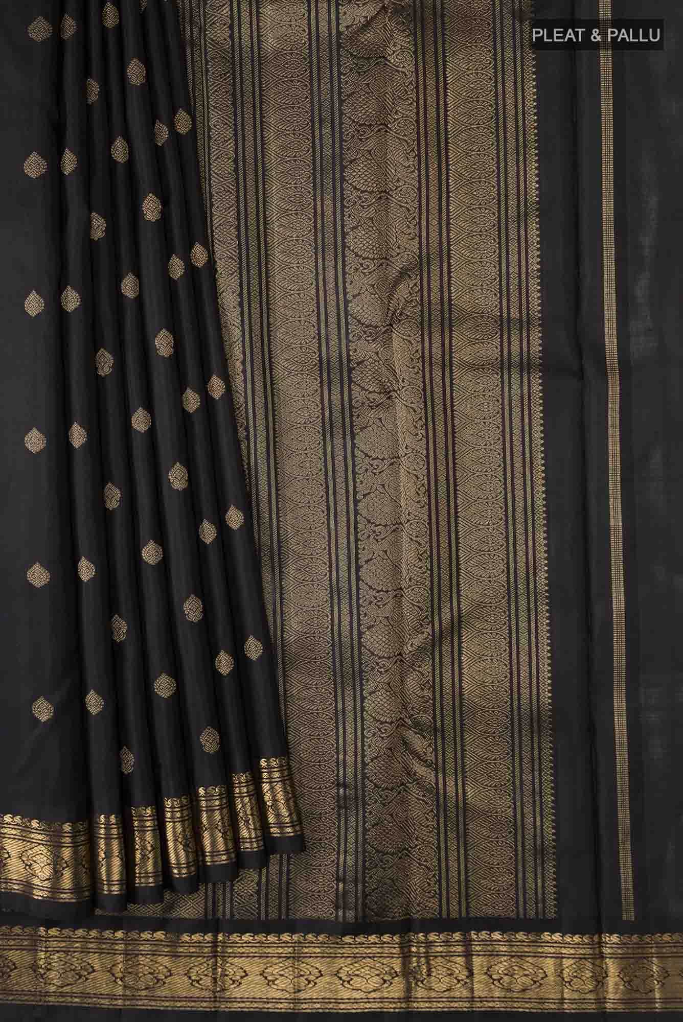 Black Kanchipuram Silk Saree
