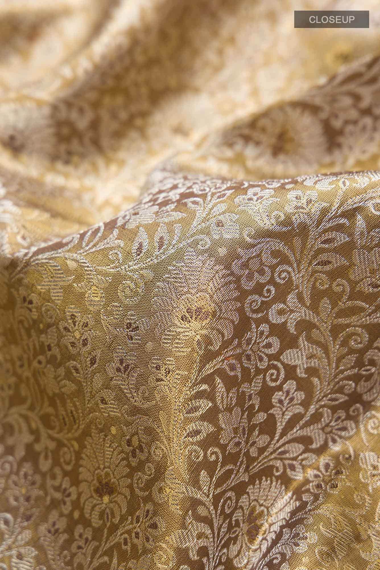 Pure Silk Pure Zari Multi Kanchipuram Tissue Saree