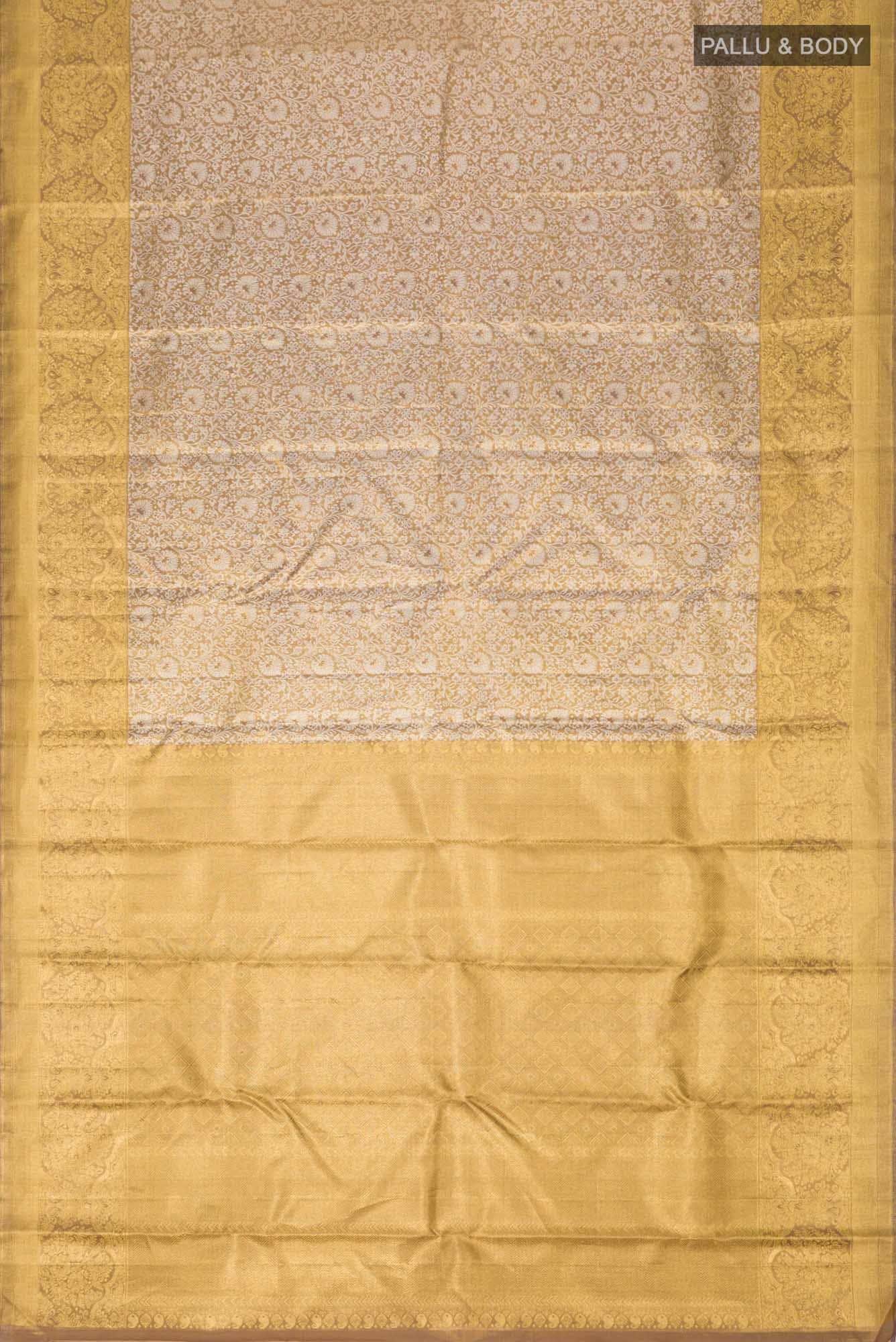 Pure Silk Pure Zari Multi Kanchipuram Tissue Saree