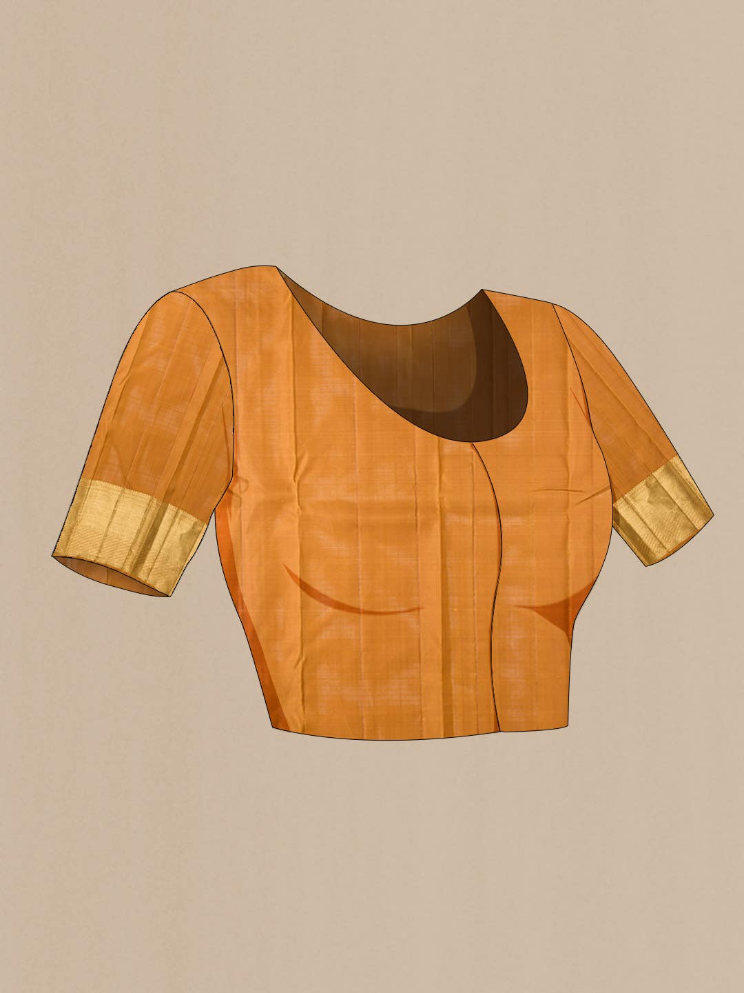 Mustard Kanchipuram Silk Saree