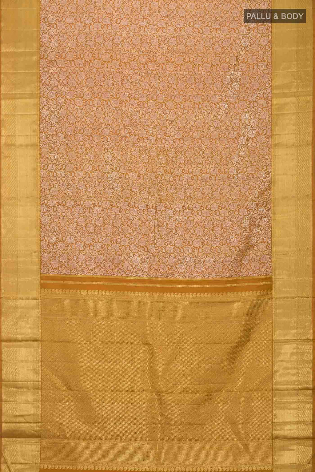 Mustard Kanchipuram Silk Saree