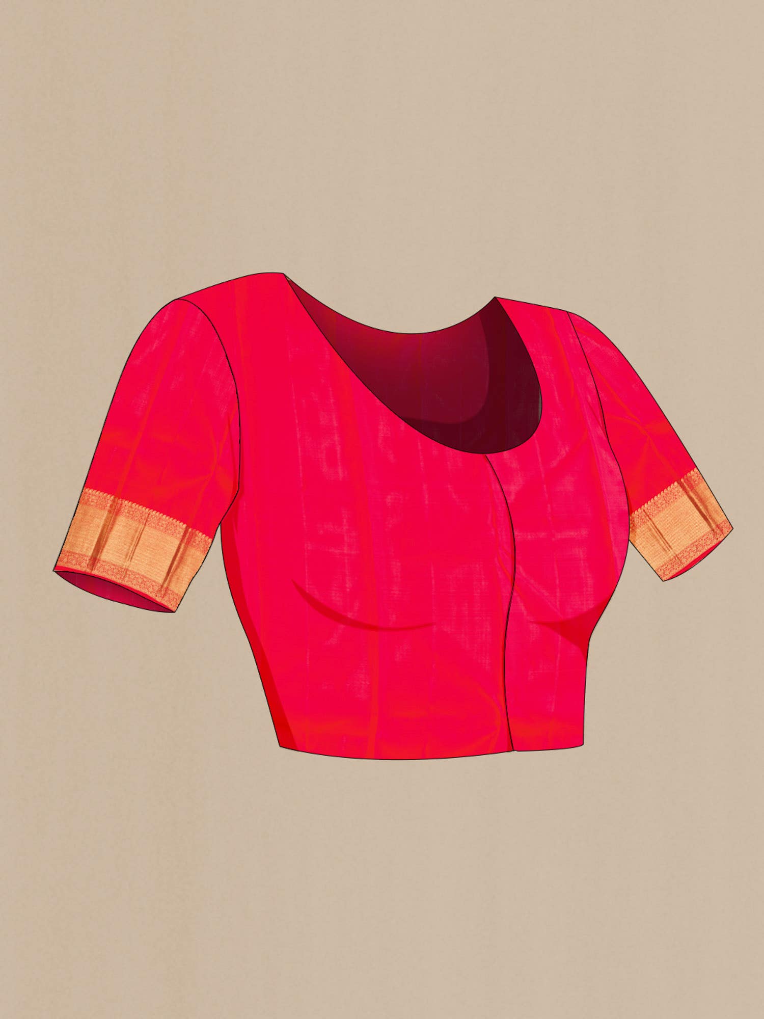 Pure Silk Pure Zari Red Kanchipuram Saree