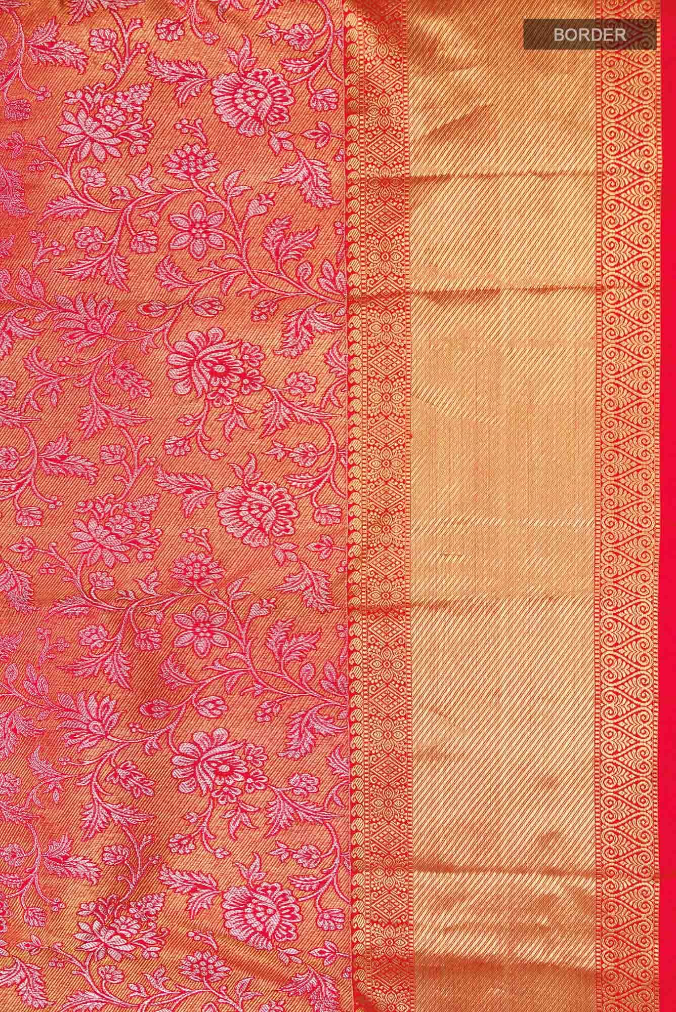 Pure Silk Pure Zari Red Kanchipuram Saree