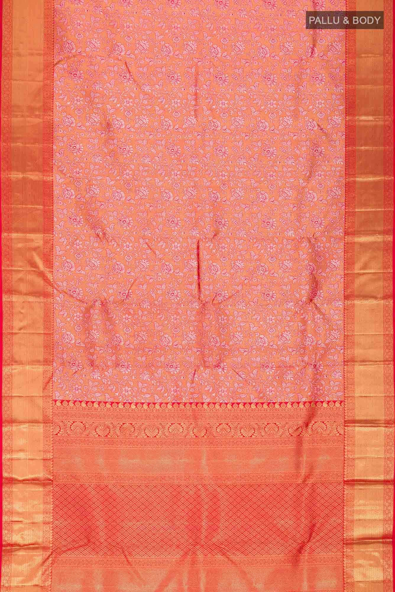 Pure Silk Pure Zari Red Kanchipuram Saree
