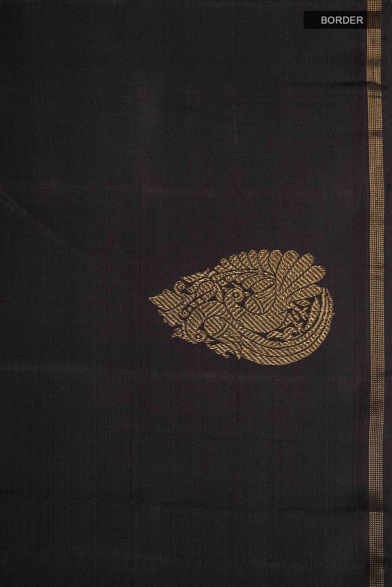 Black Kanchipuram Silk Saree