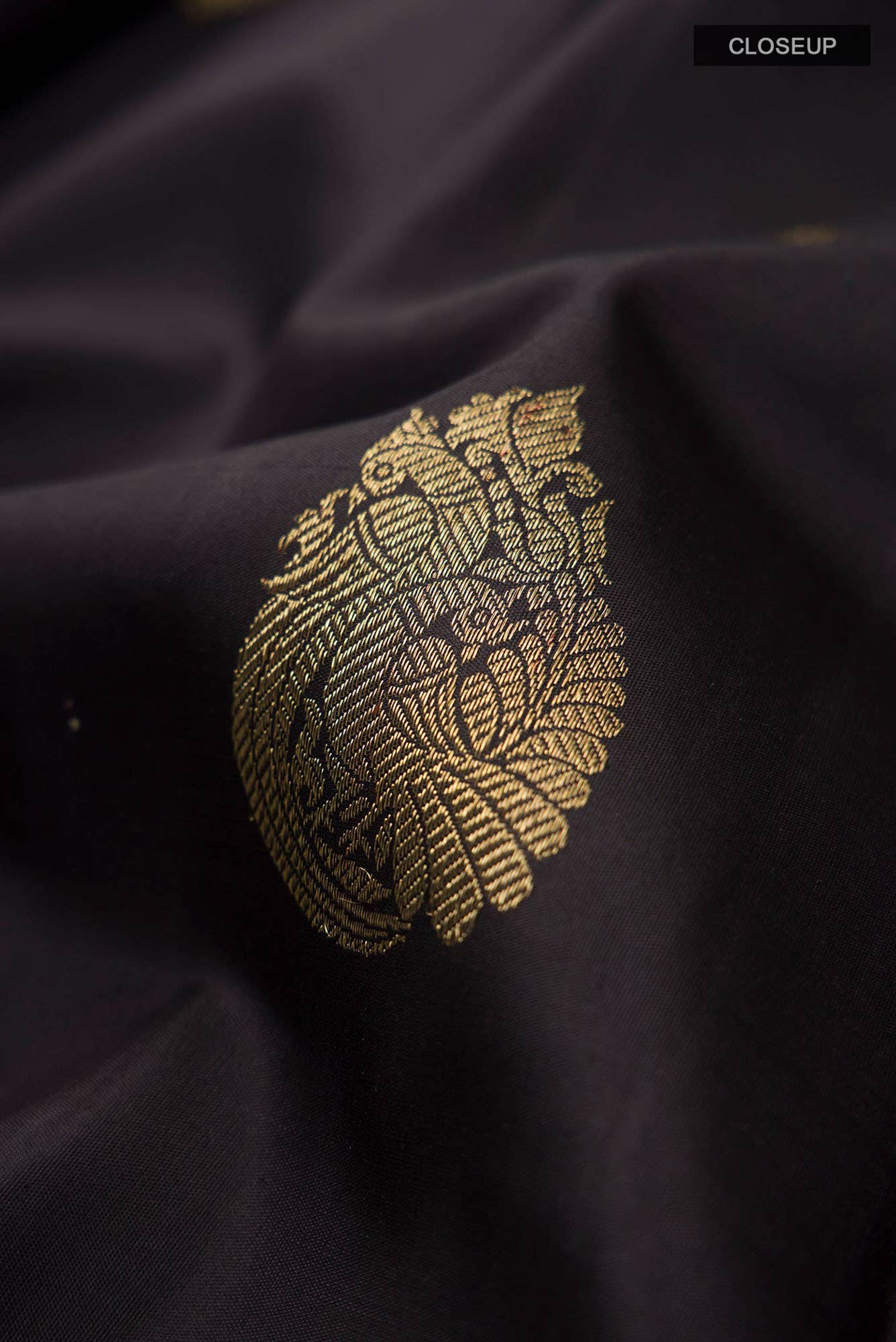 Black Kanchipuram Silk Saree