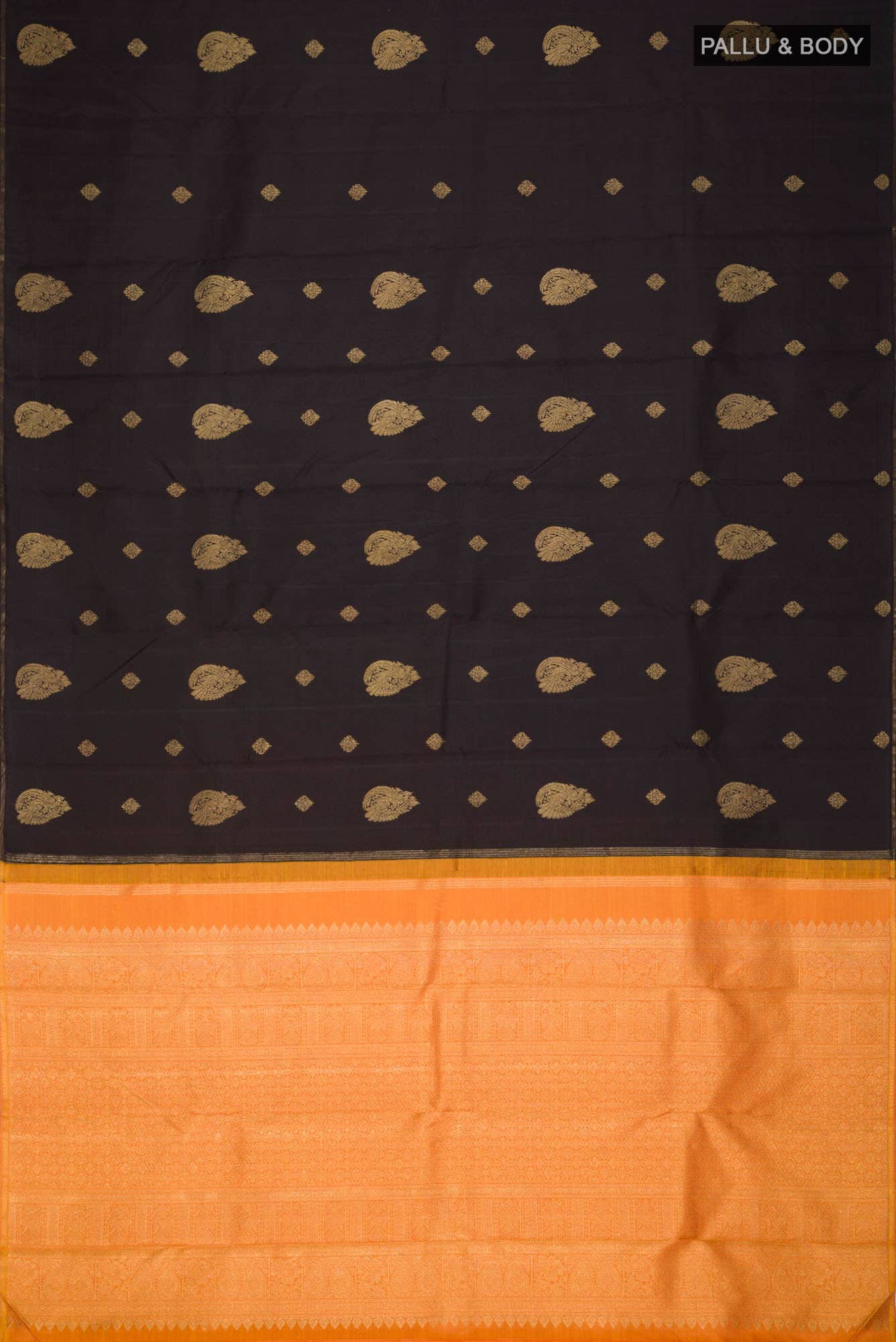Black Kanchipuram Silk Saree