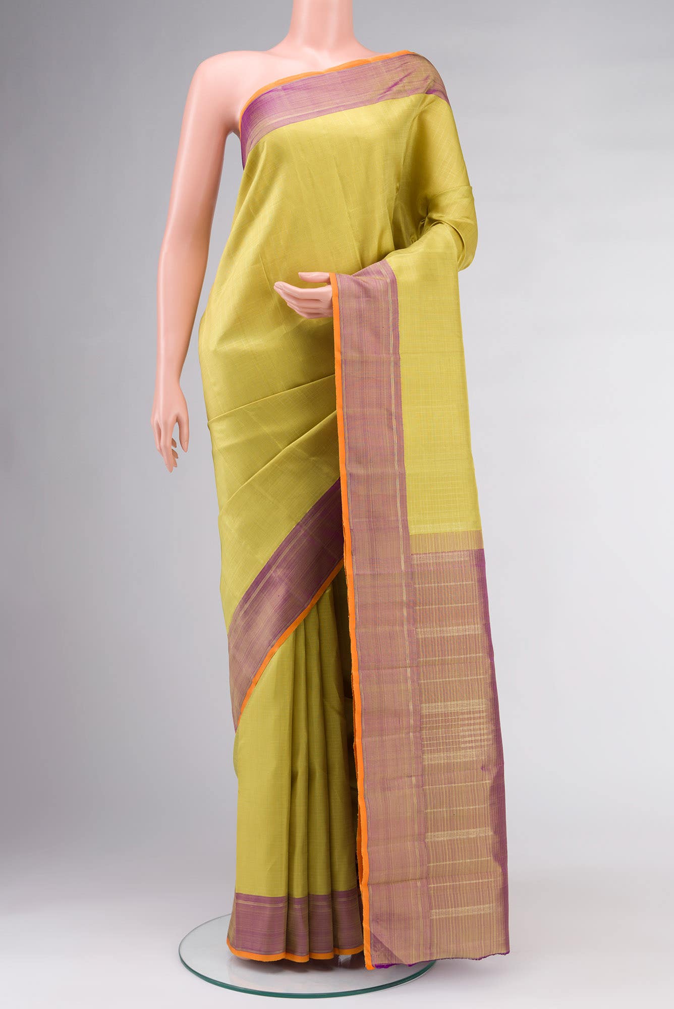Pure Silk Pure Zari Green Kanchipuram Saree