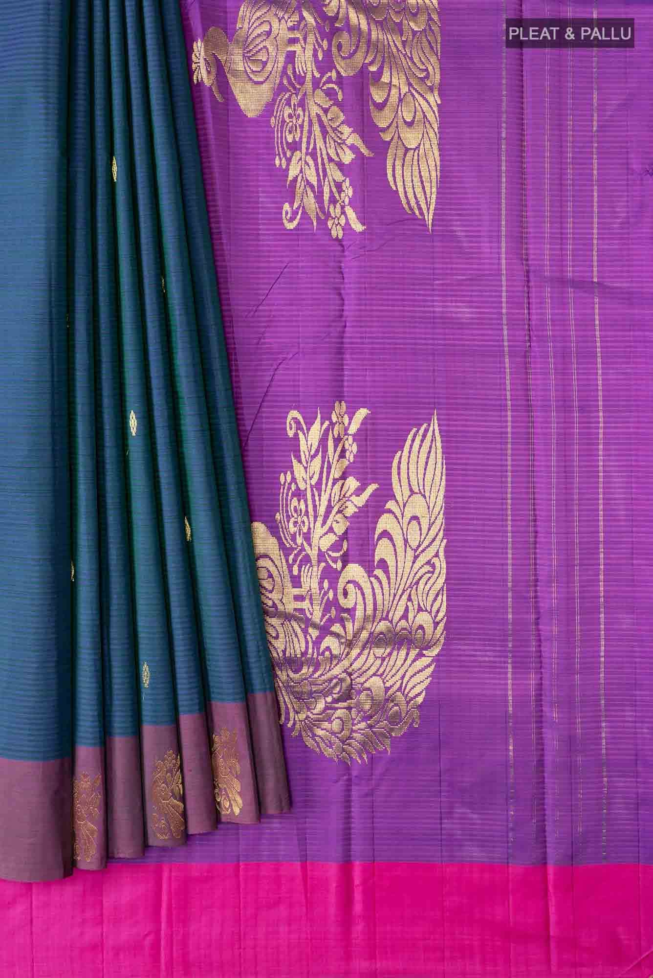 Blue Kanchipuram Silk Saree