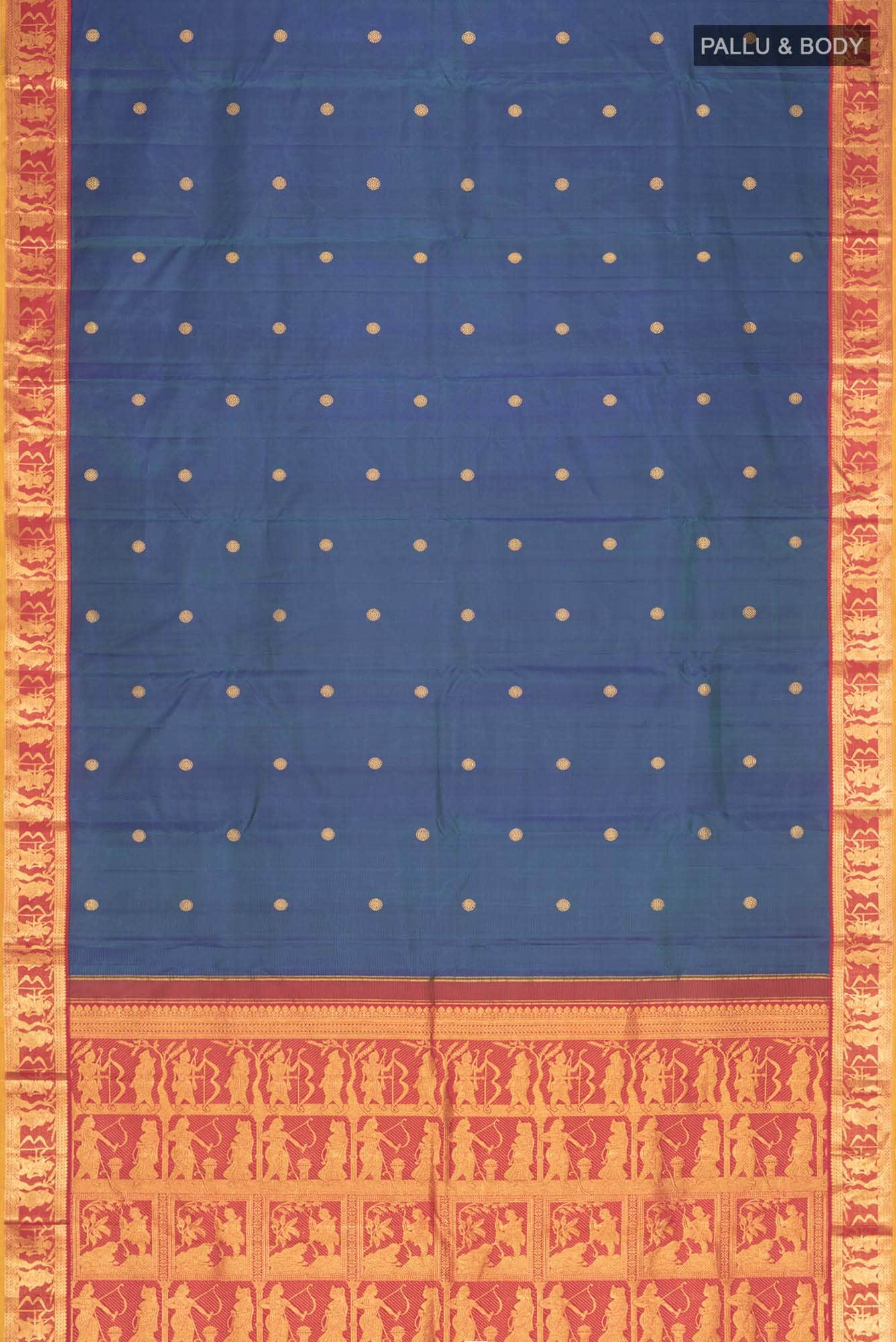 Blue Kanchipuram Silk Saree