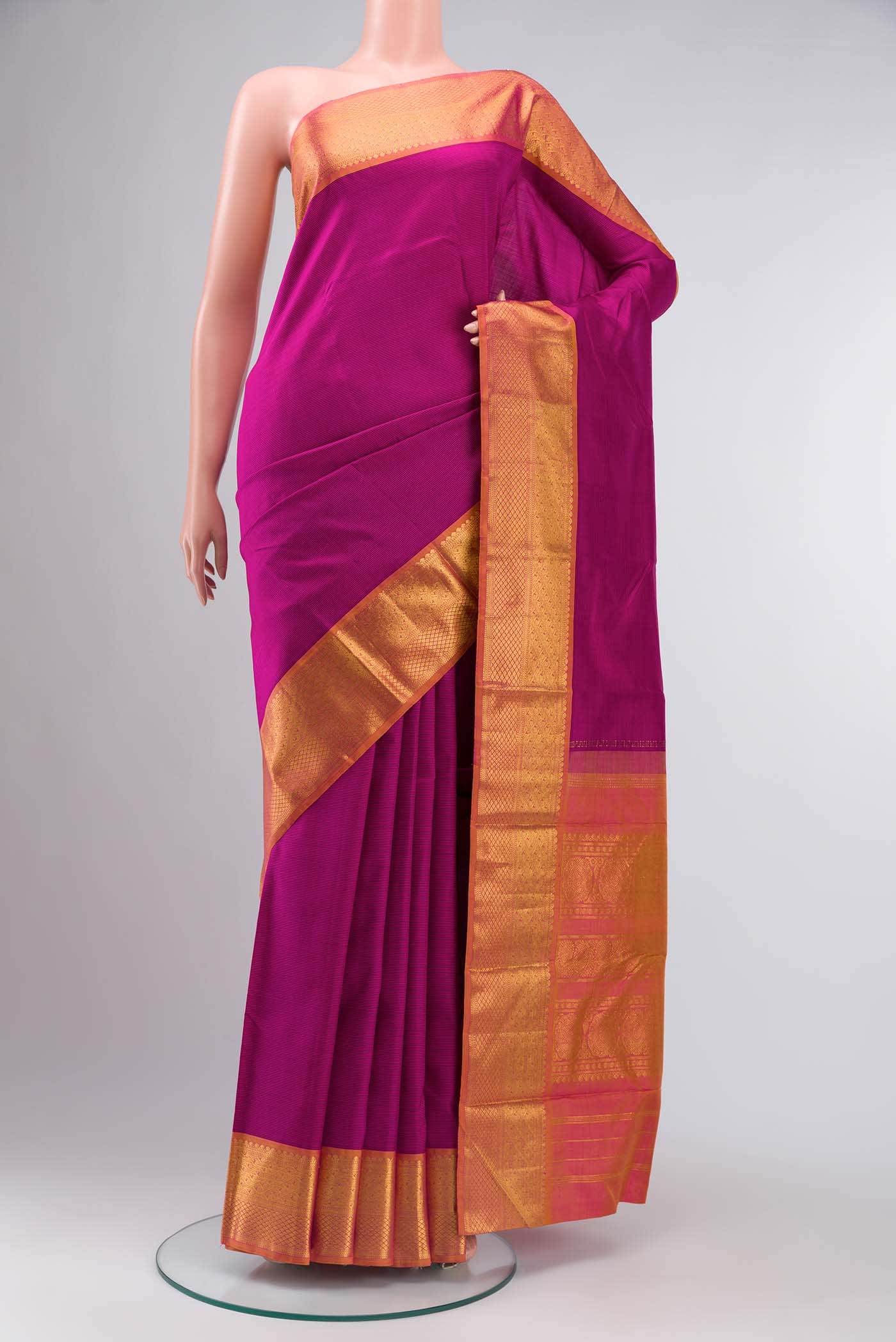 Purple Kanchipuram Silk Saree