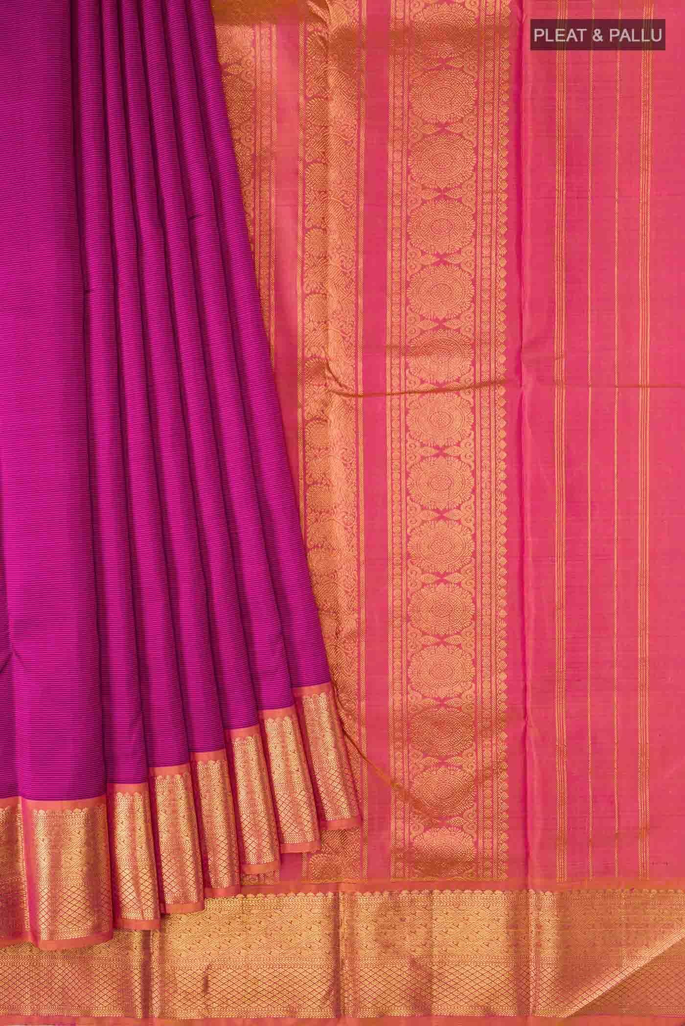 Purple Kanchipuram Silk Saree