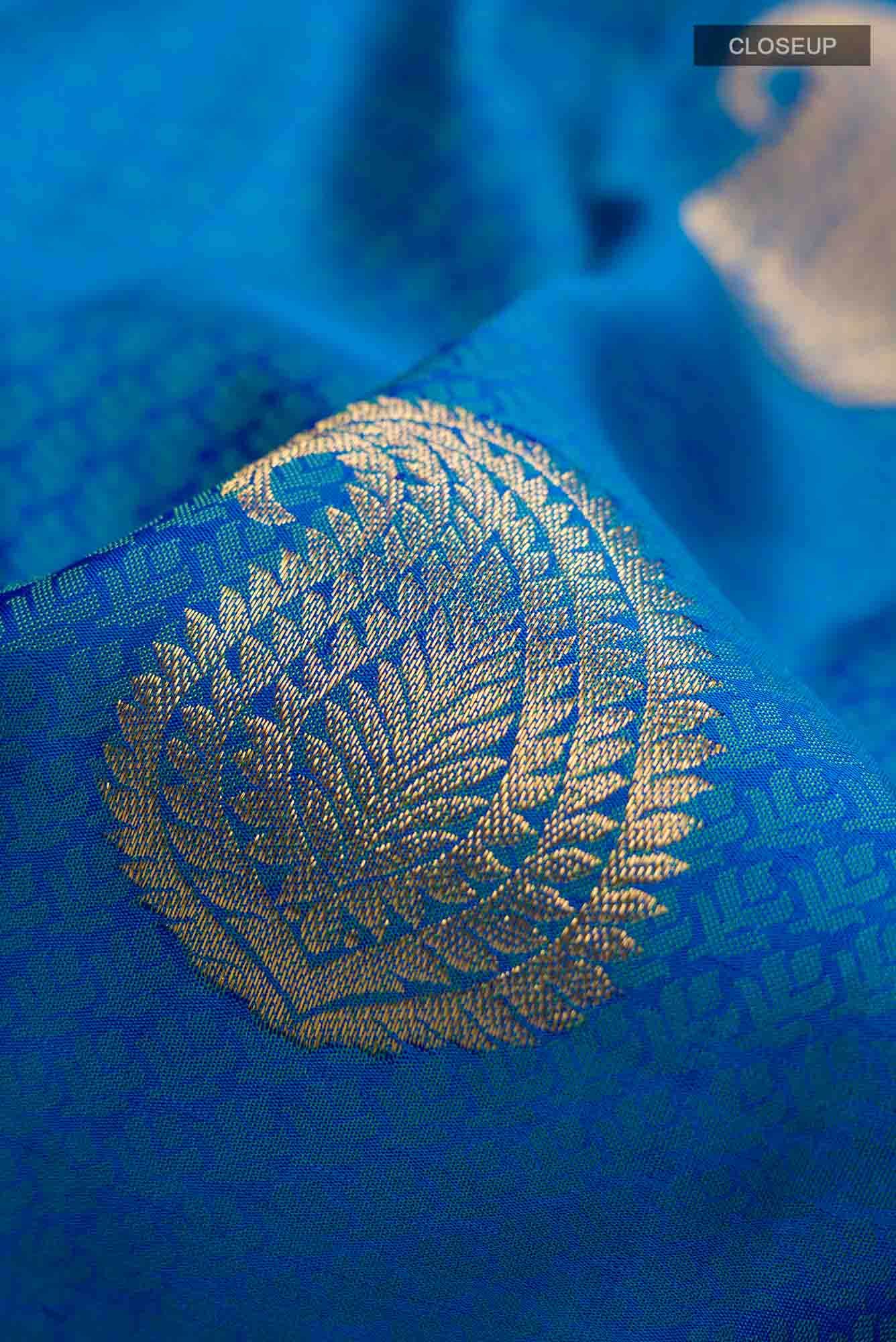 Blue Kanchipuram Silk Saree