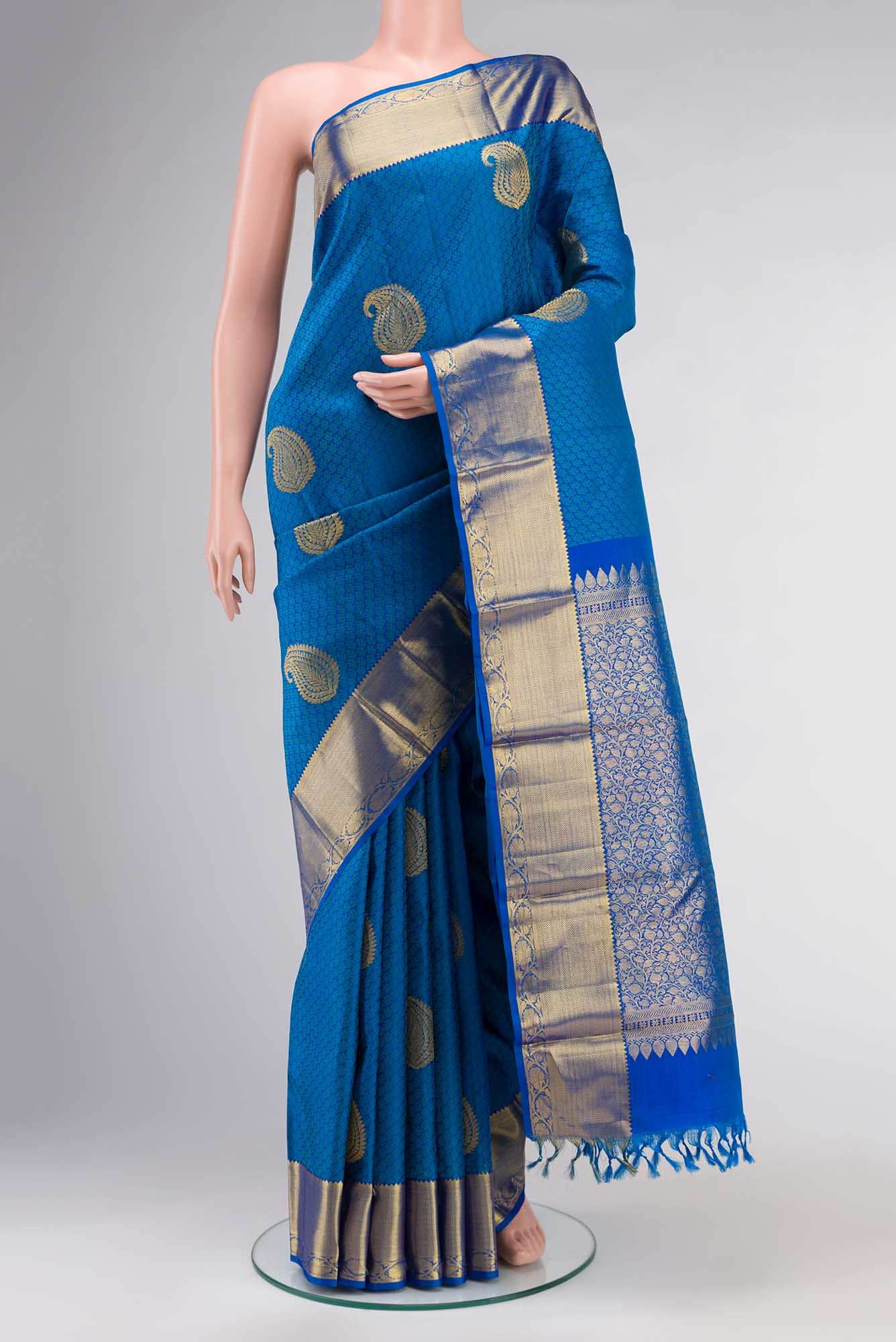 Blue Kanchipuram Silk Saree