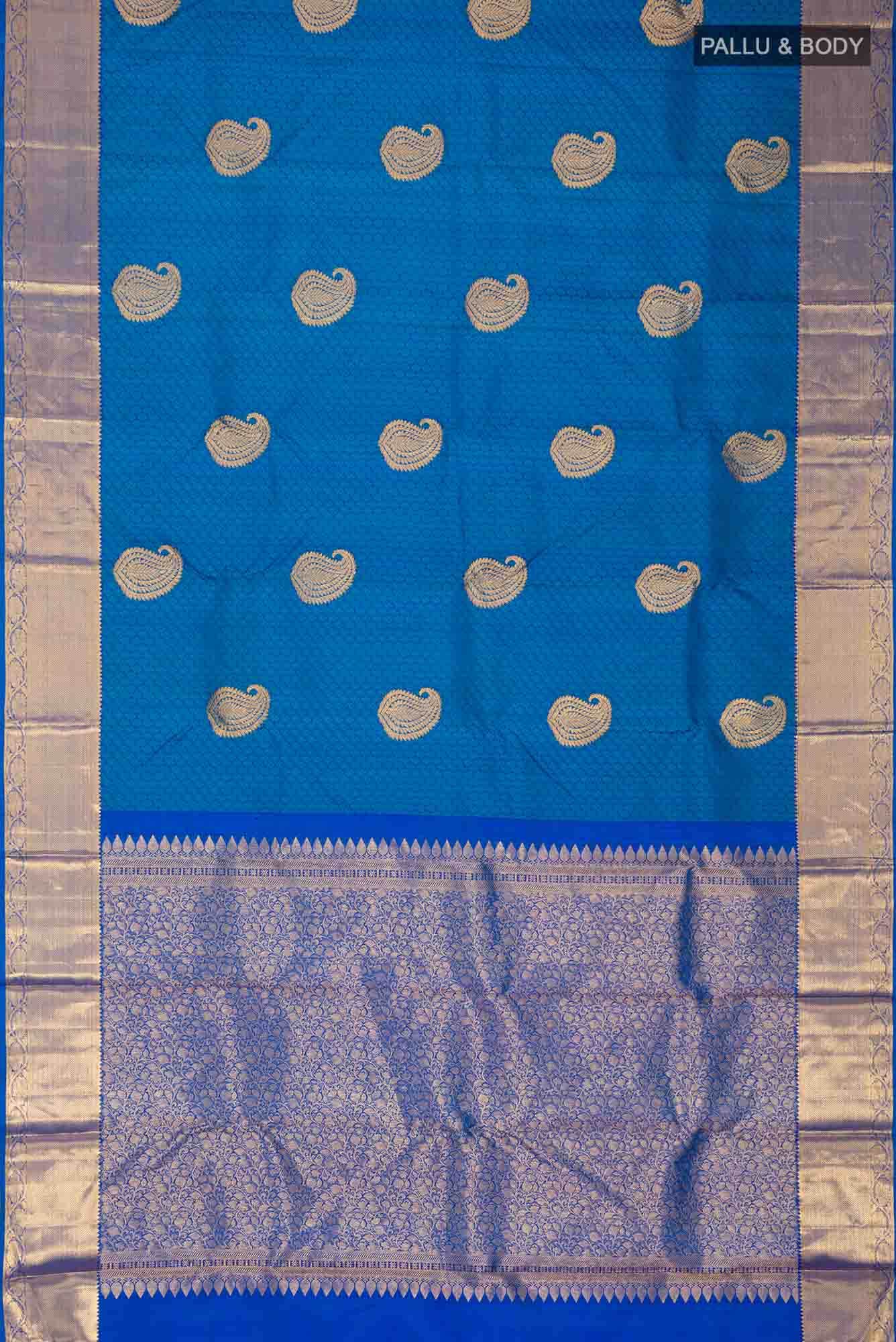 Blue Kanchipuram Silk Saree