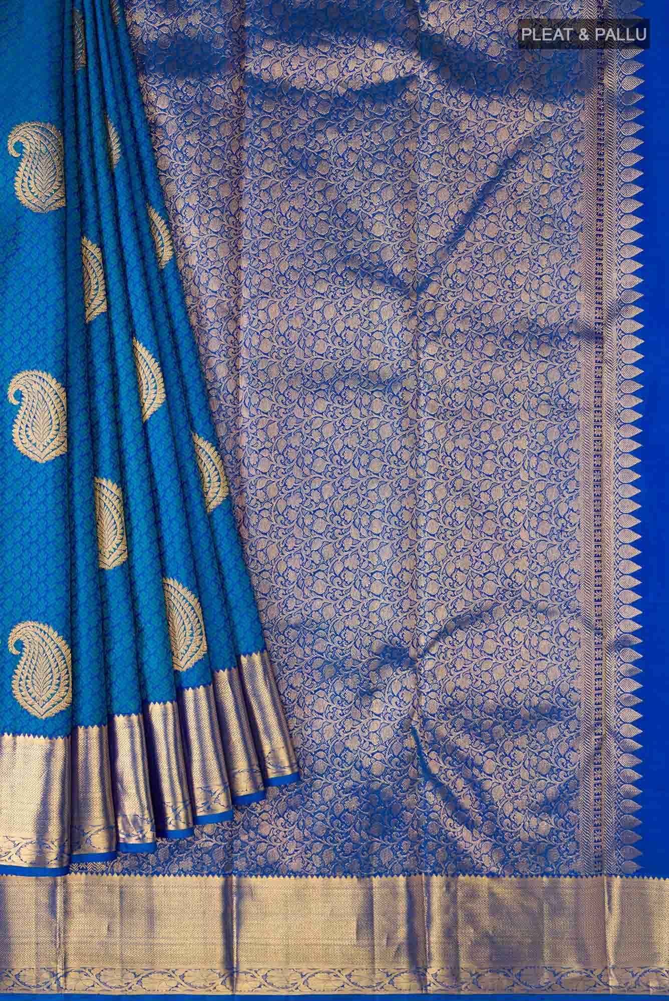 Blue Kanchipuram Silk Saree