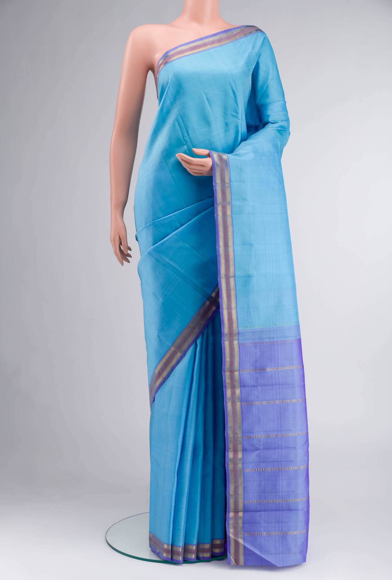 Blue Kanchipuram Silk Saree