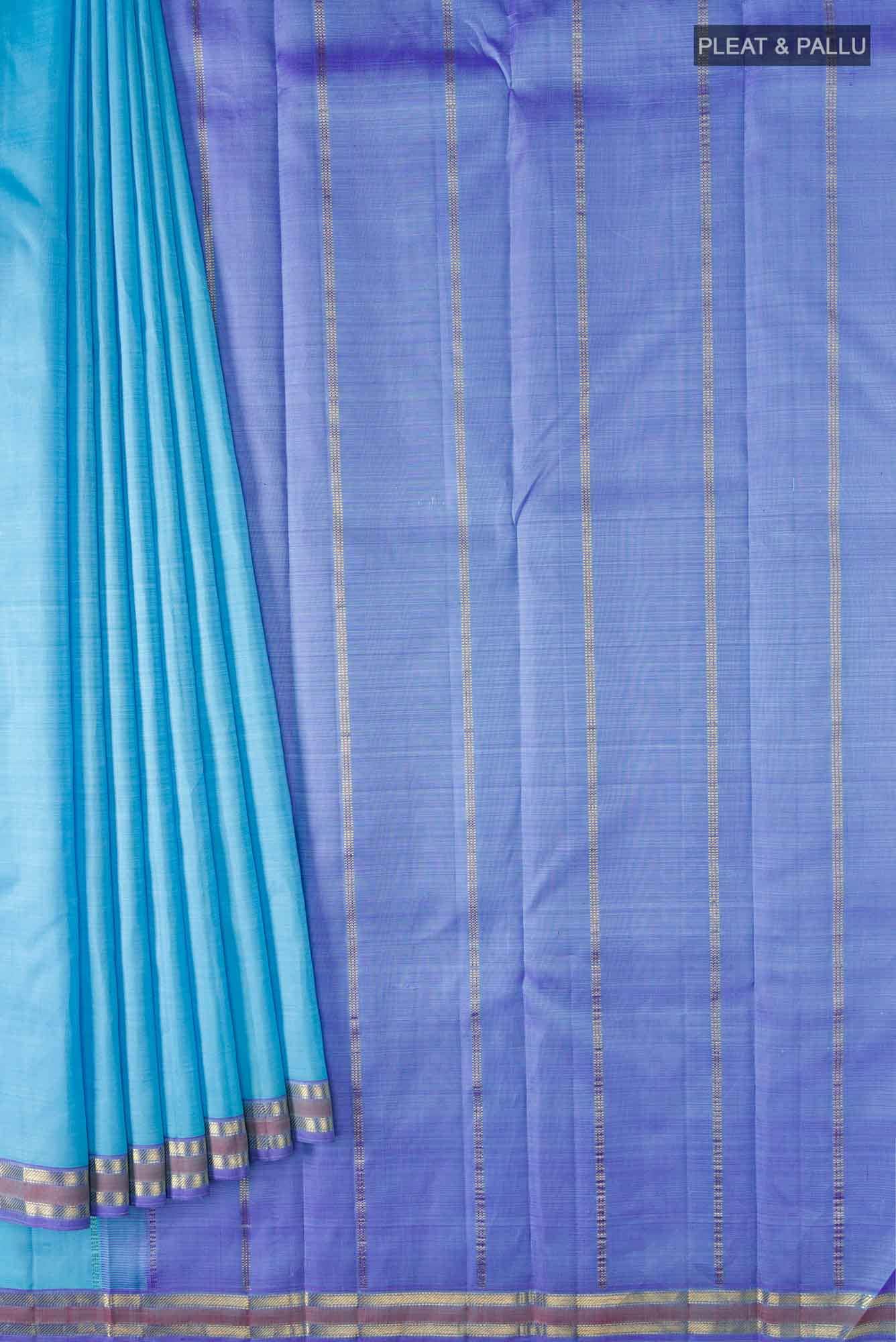 Blue Kanchipuram Silk Saree