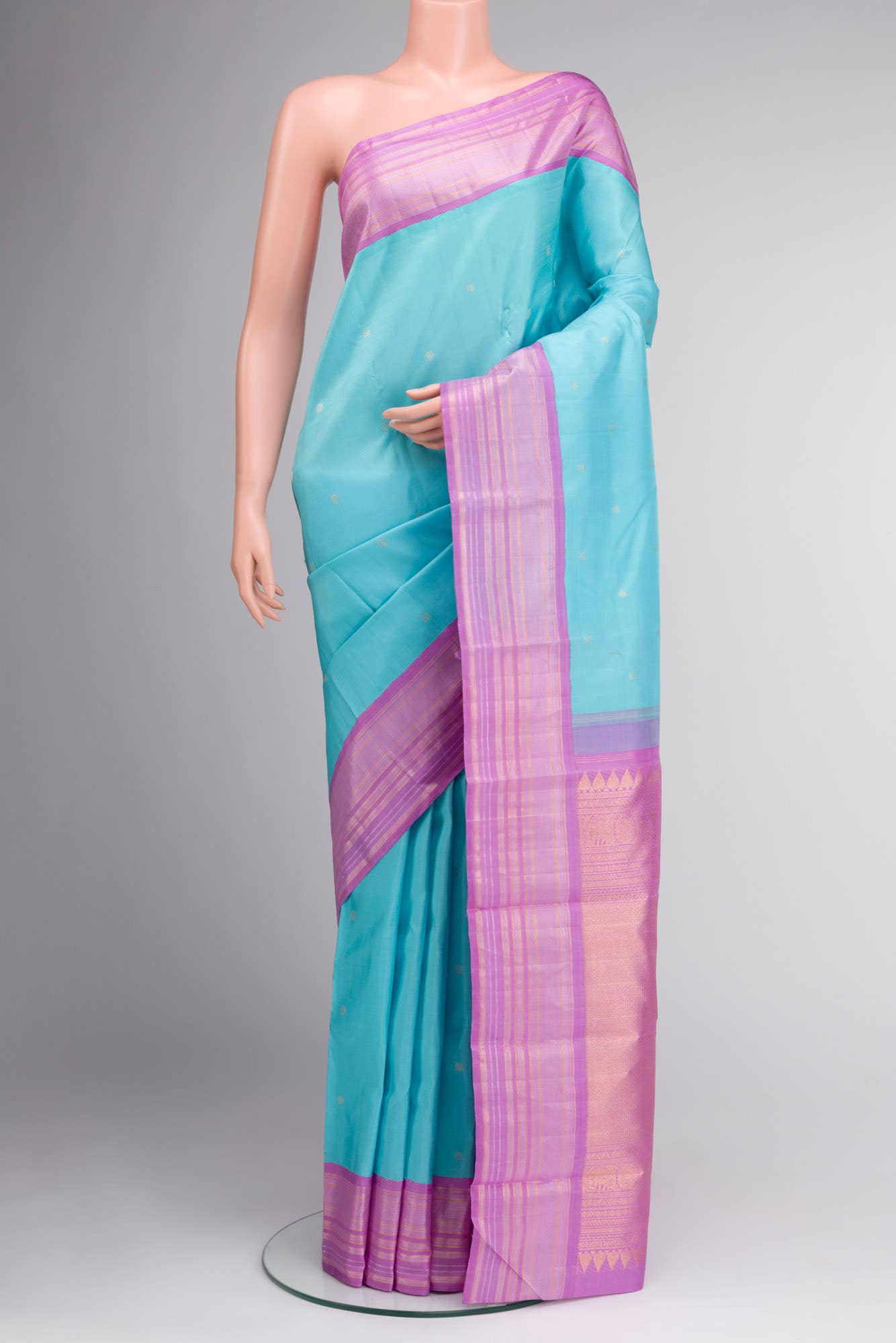 Blue Kanchipuram Silk Saree