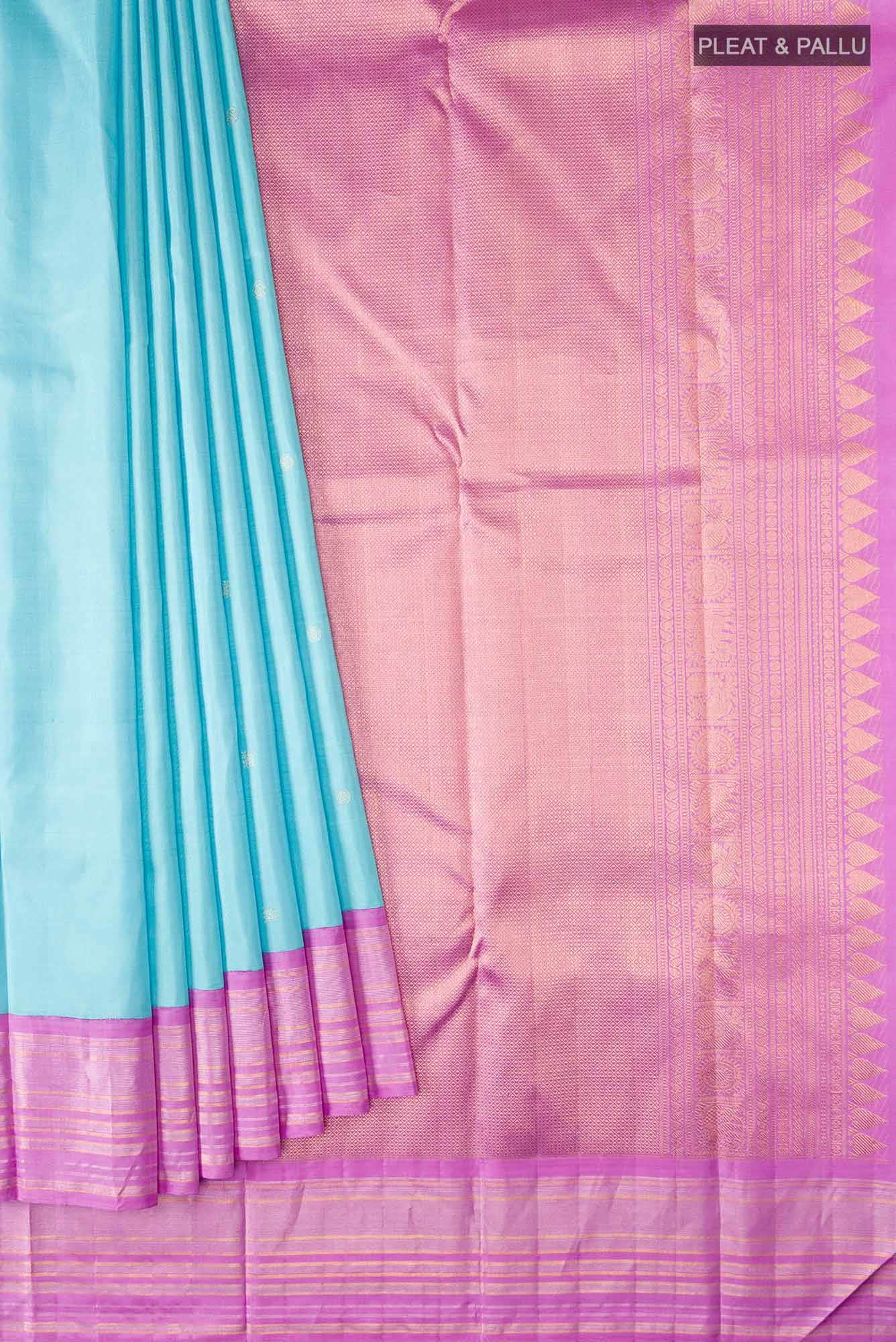 Blue Kanchipuram Silk Saree