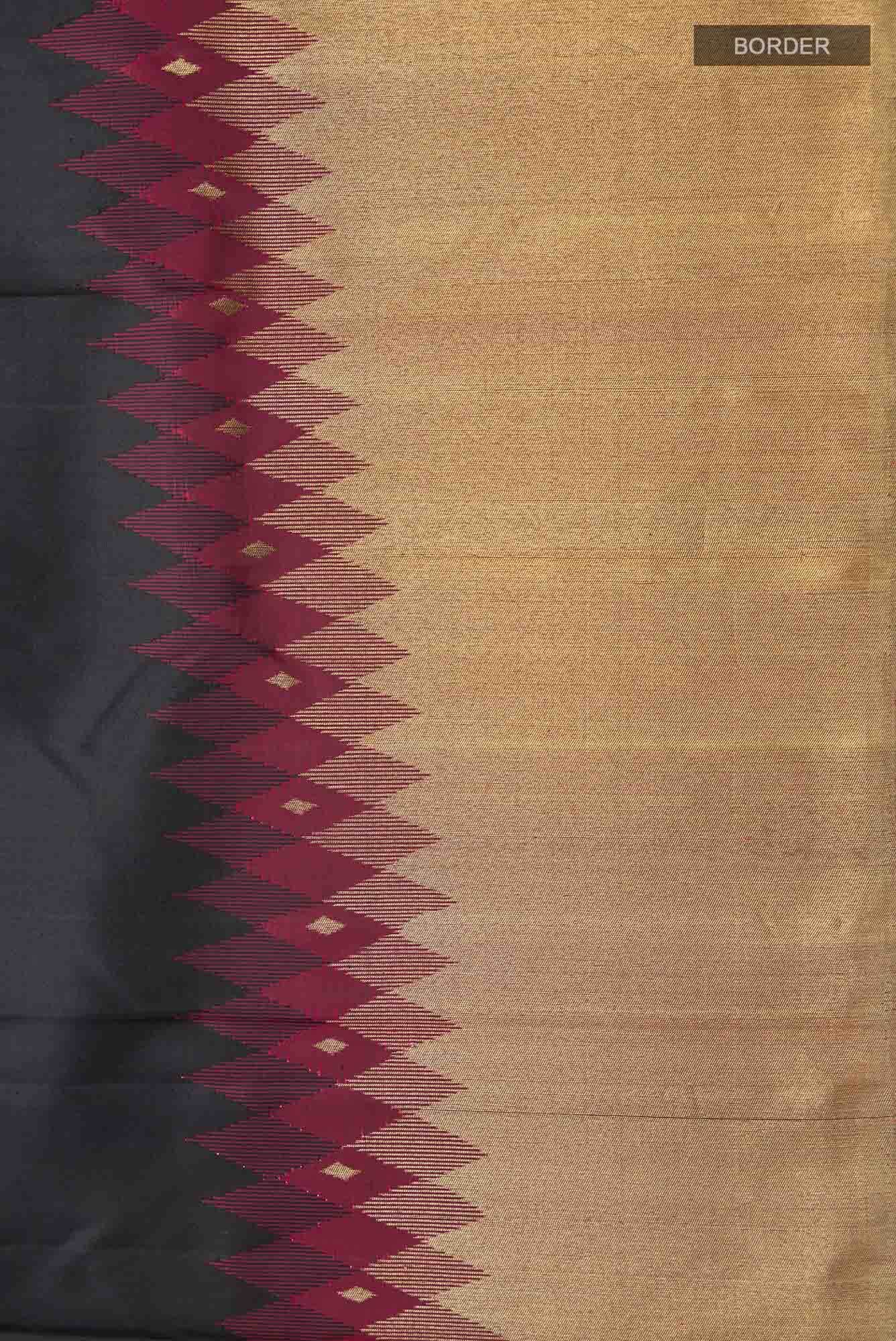 Black Kanchipuram Silk Saree