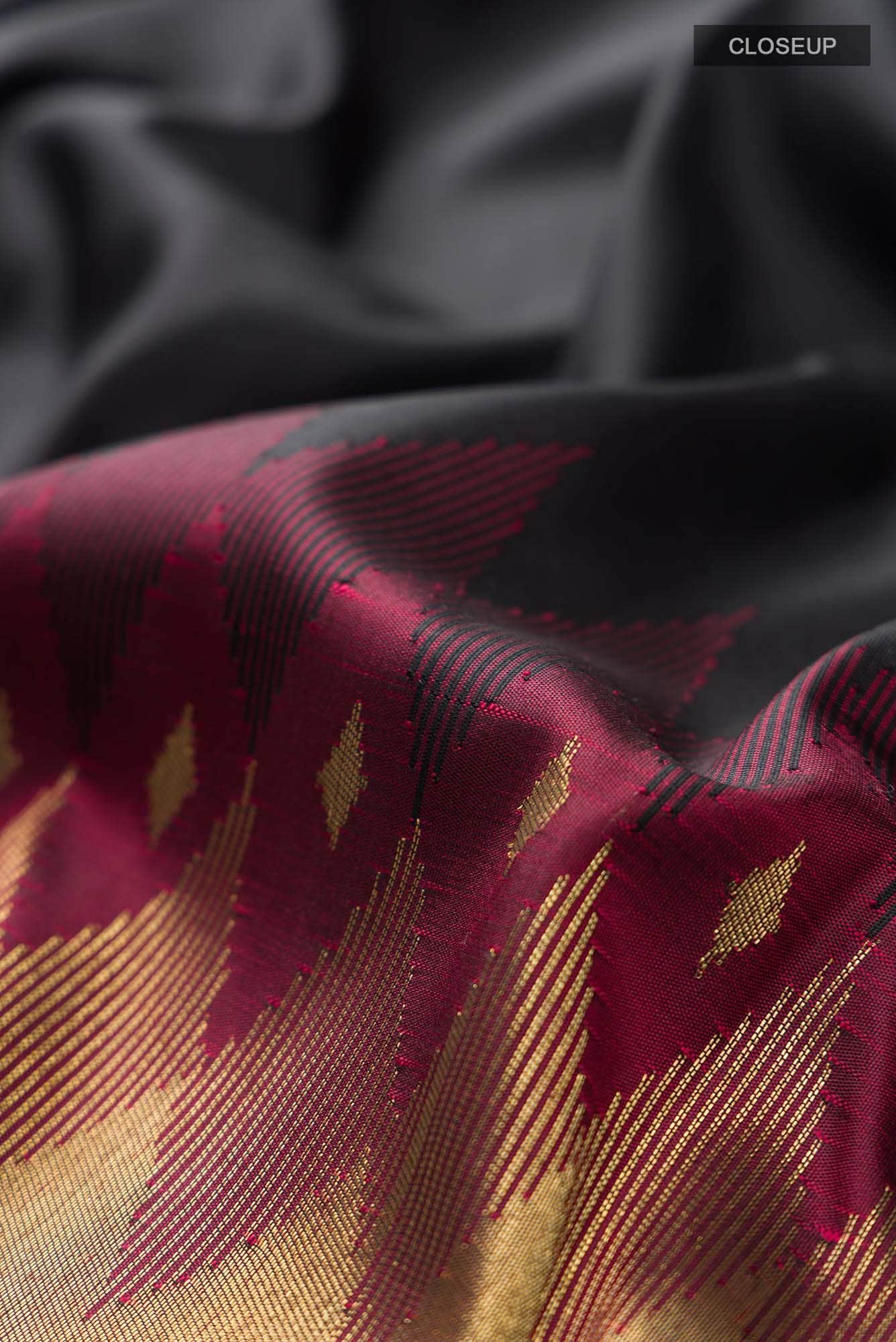 Black Kanchipuram Silk Saree