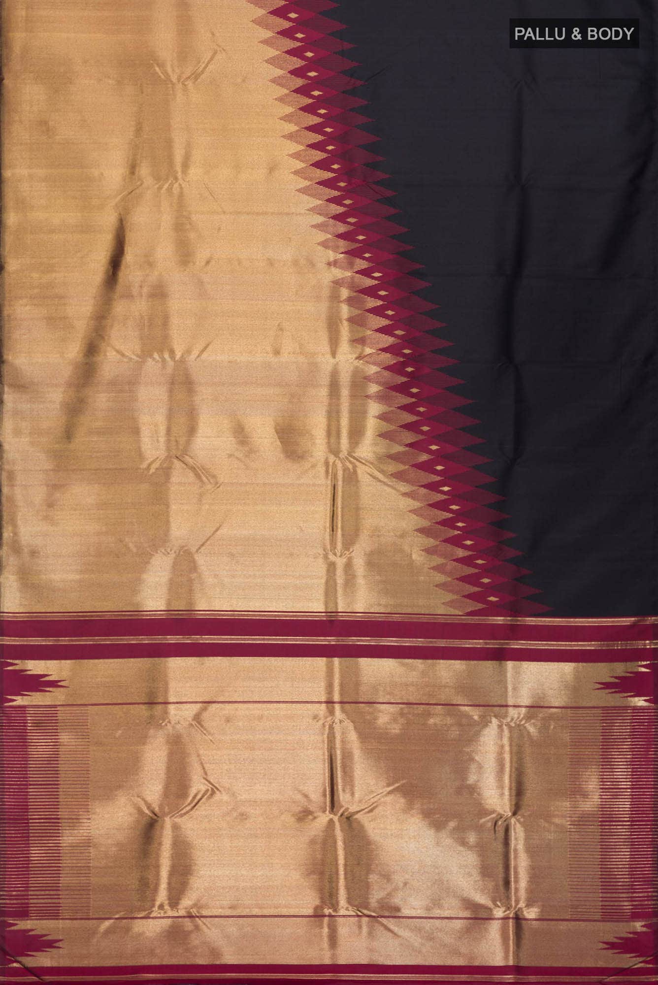 Black Kanchipuram Silk Saree