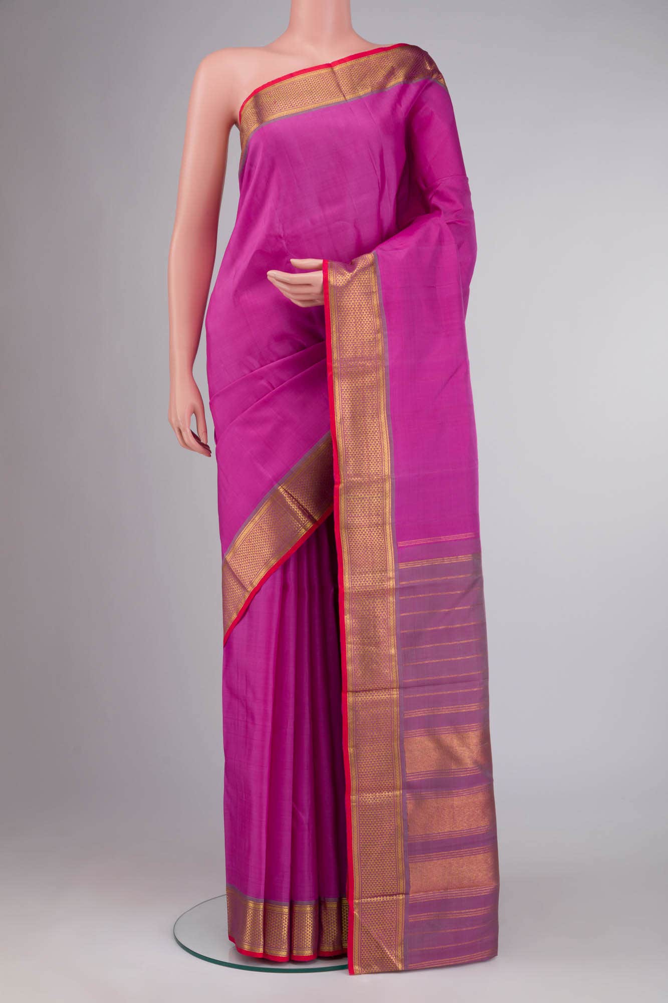Pink Kanchipuram Silk Saree