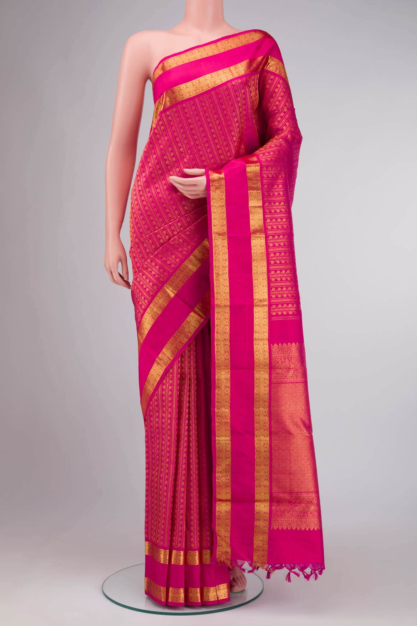 Pink Kanchipuram Silk Saree